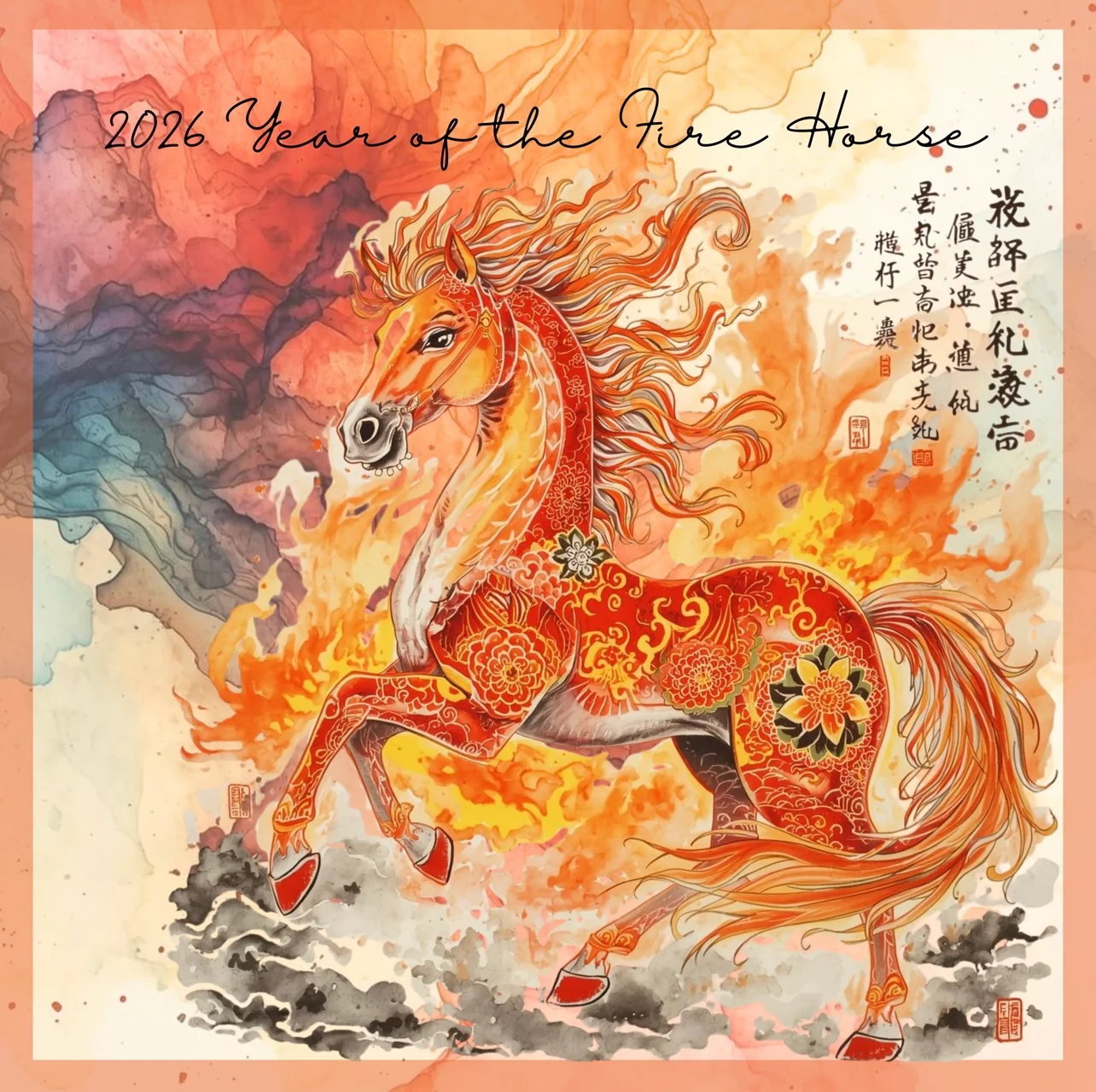 2026 Year of the Fire Horse Blaze IN STOCK