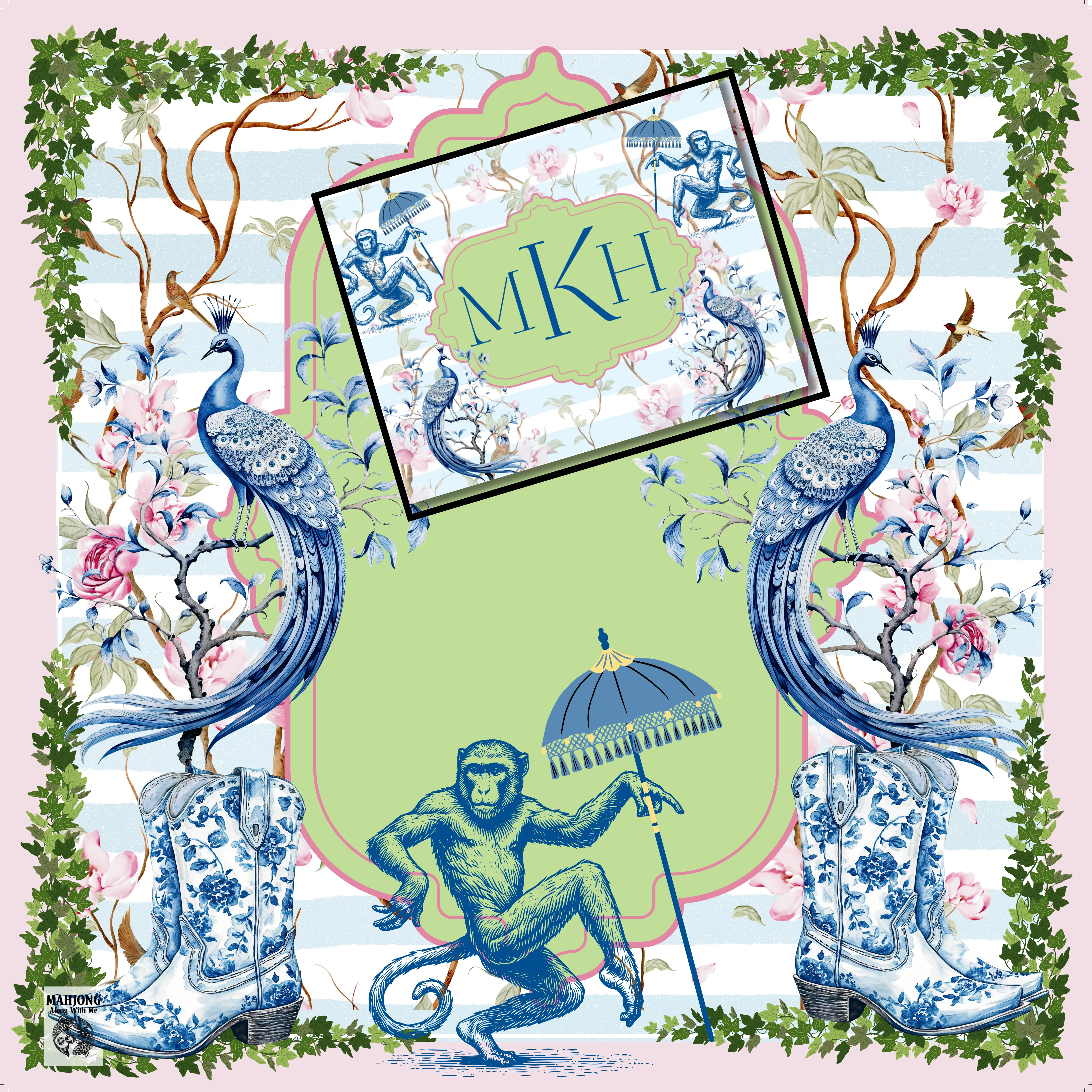NMJL Large Personalized Card Cover Sticker