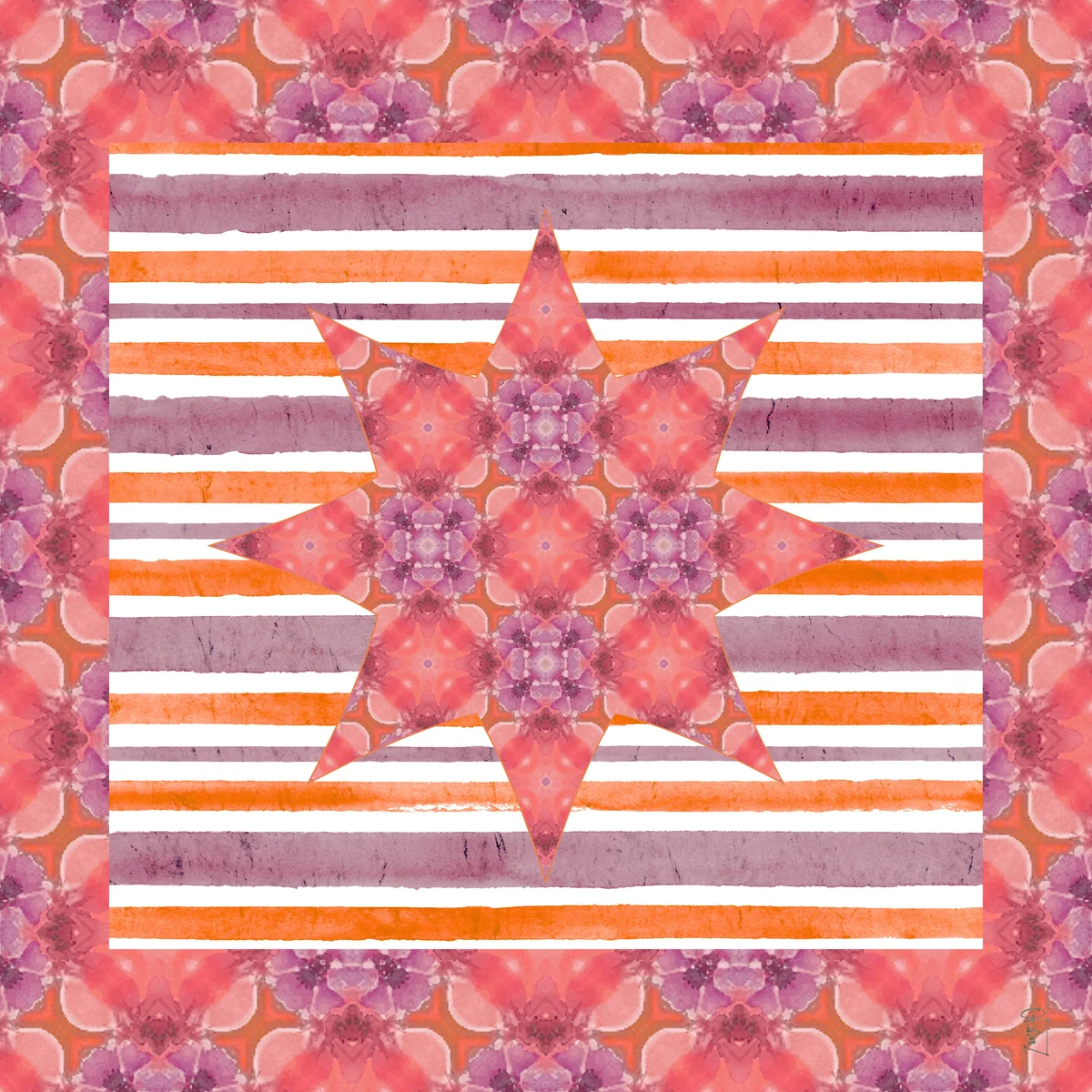 Blush Burst OHBoN Studios Artist Mahjong Mat