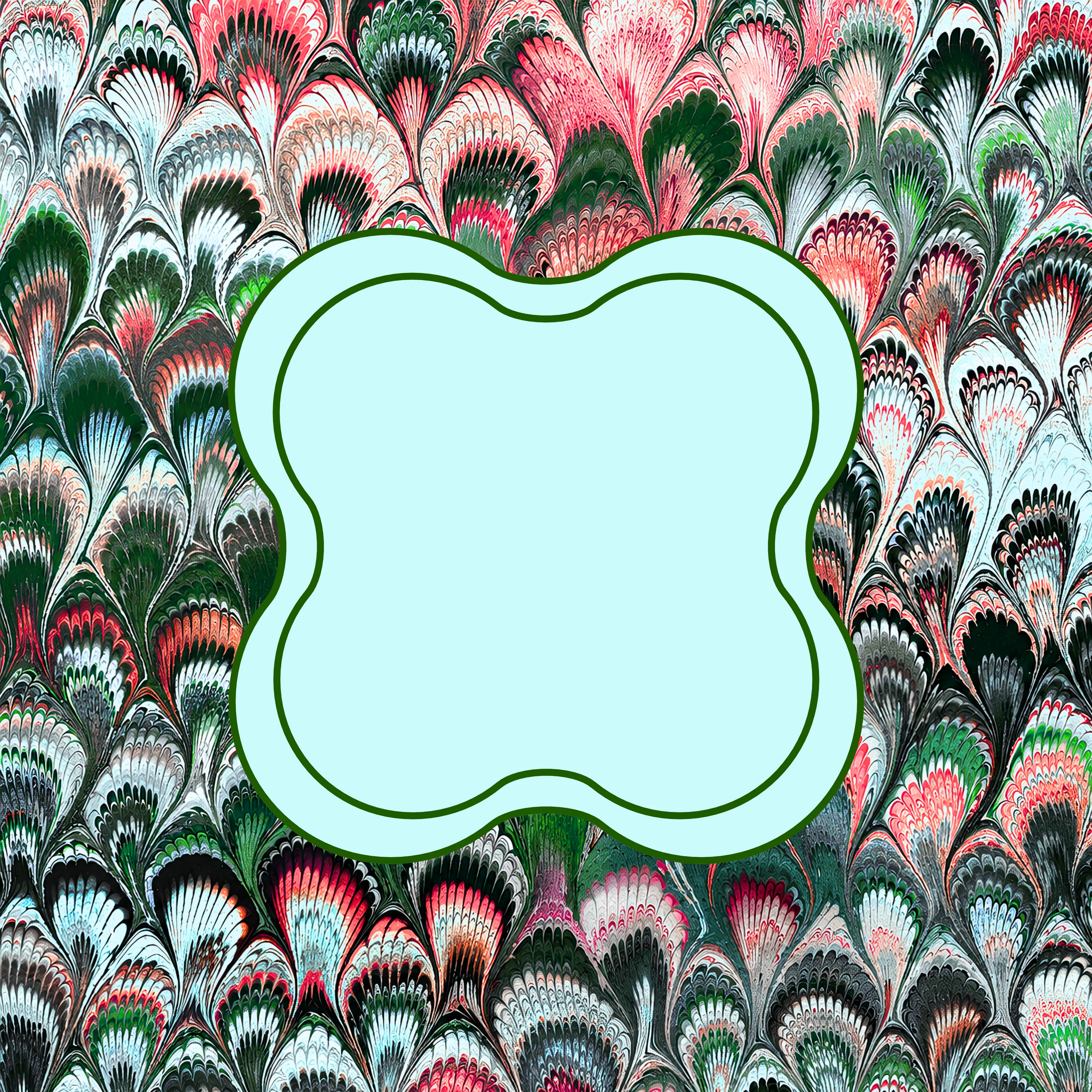 Paint Feathers Simple Middle Mahjong Mat