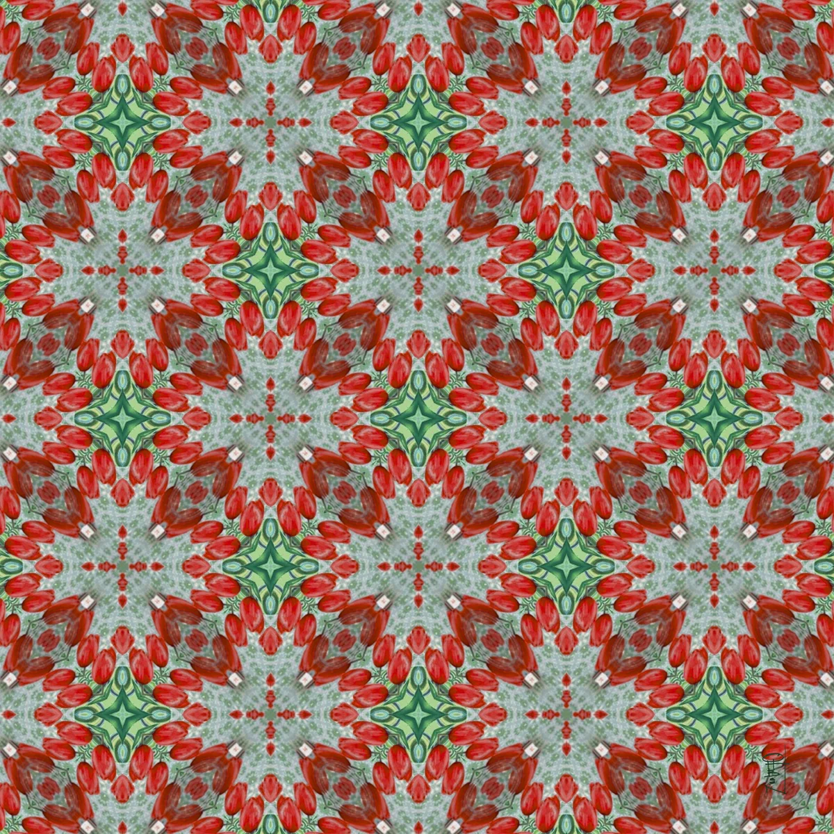 Holly Starburst Leatherette Mahjong Mat