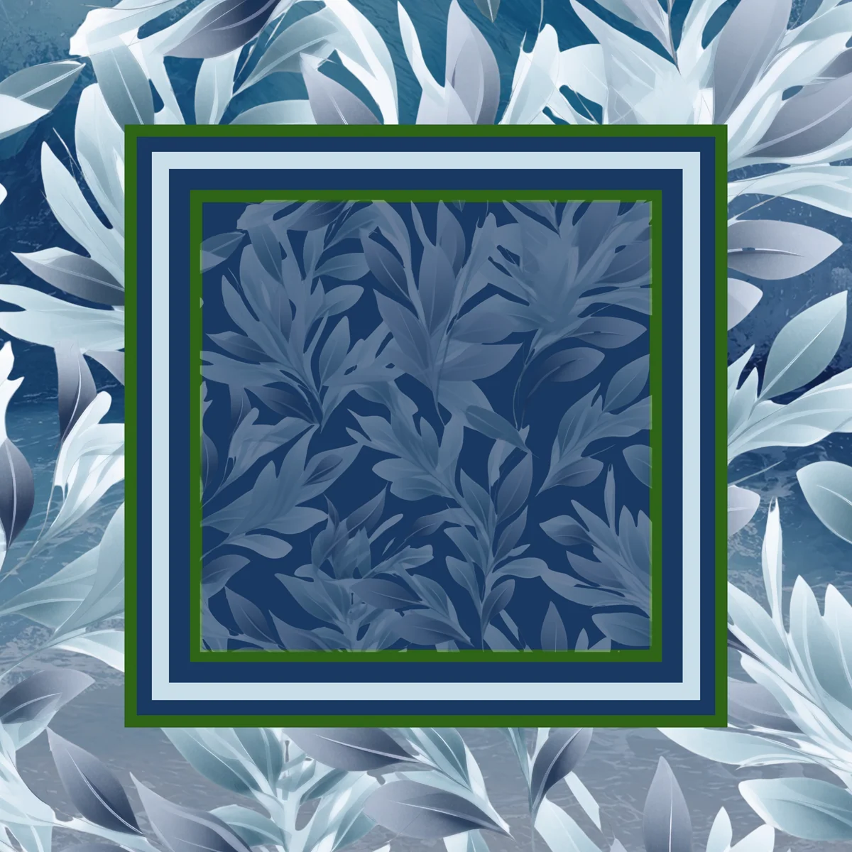 Sapphire Leaves Mahjong Mat