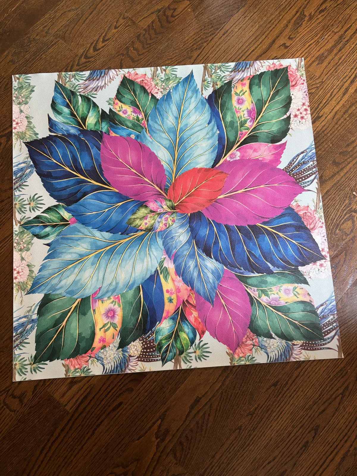 Tobacco Leaves Leatherette Mahjong Mat