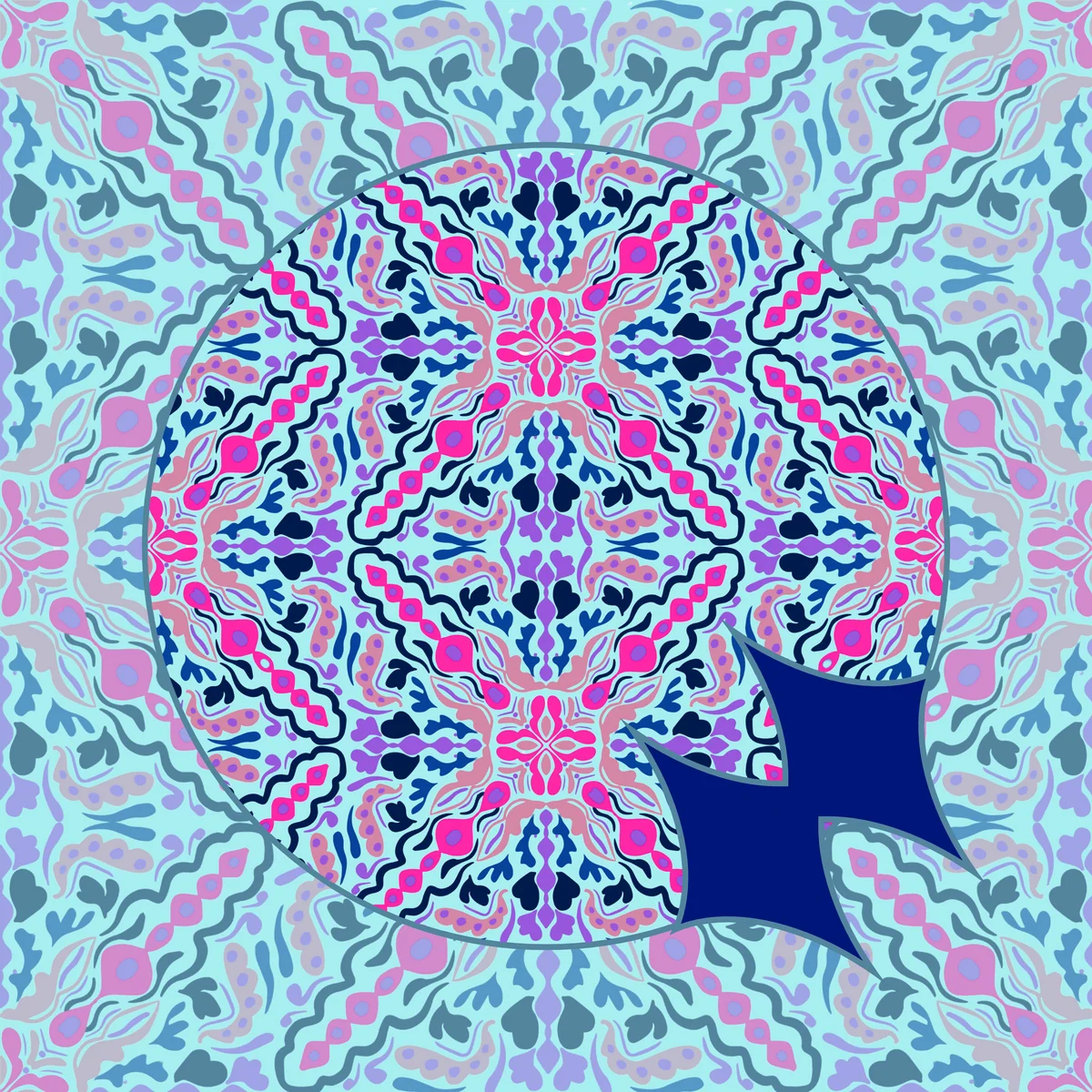 Lagoon Lace Mahjong Mat