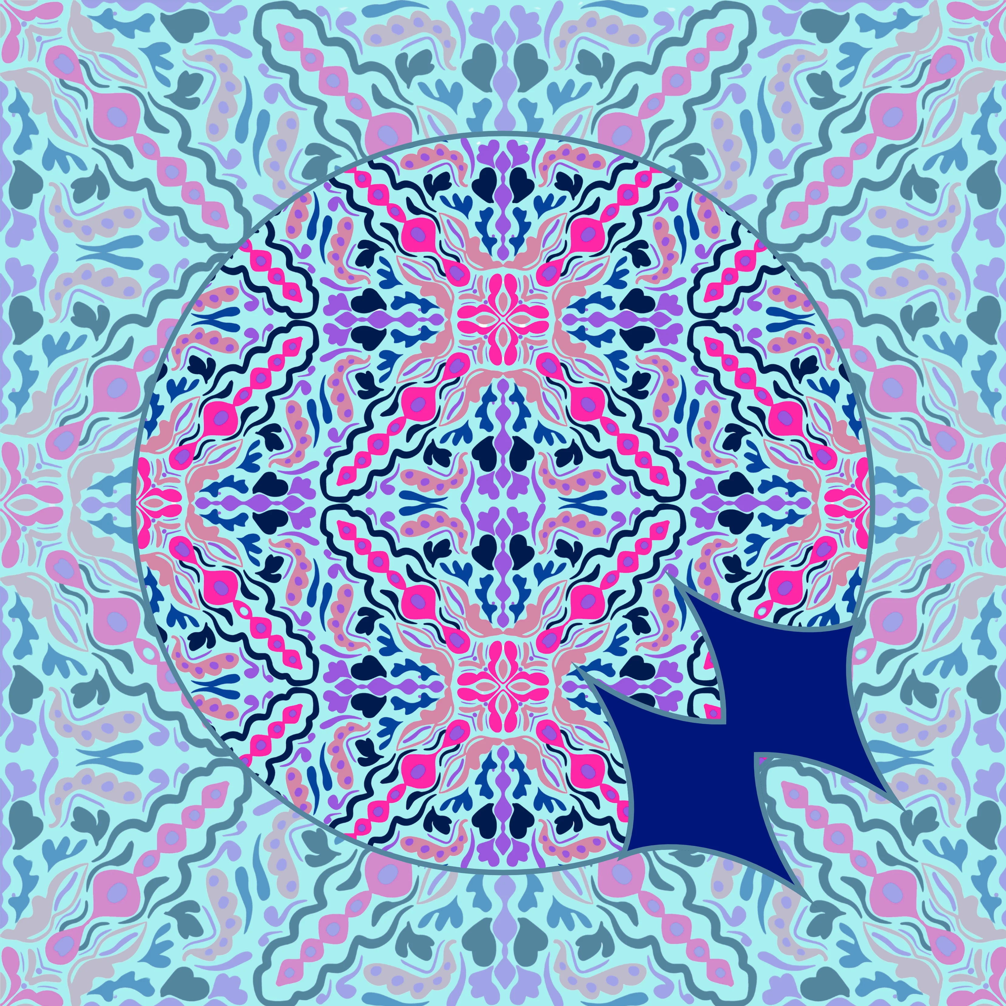 Lagoon Lace Mahjong Mat