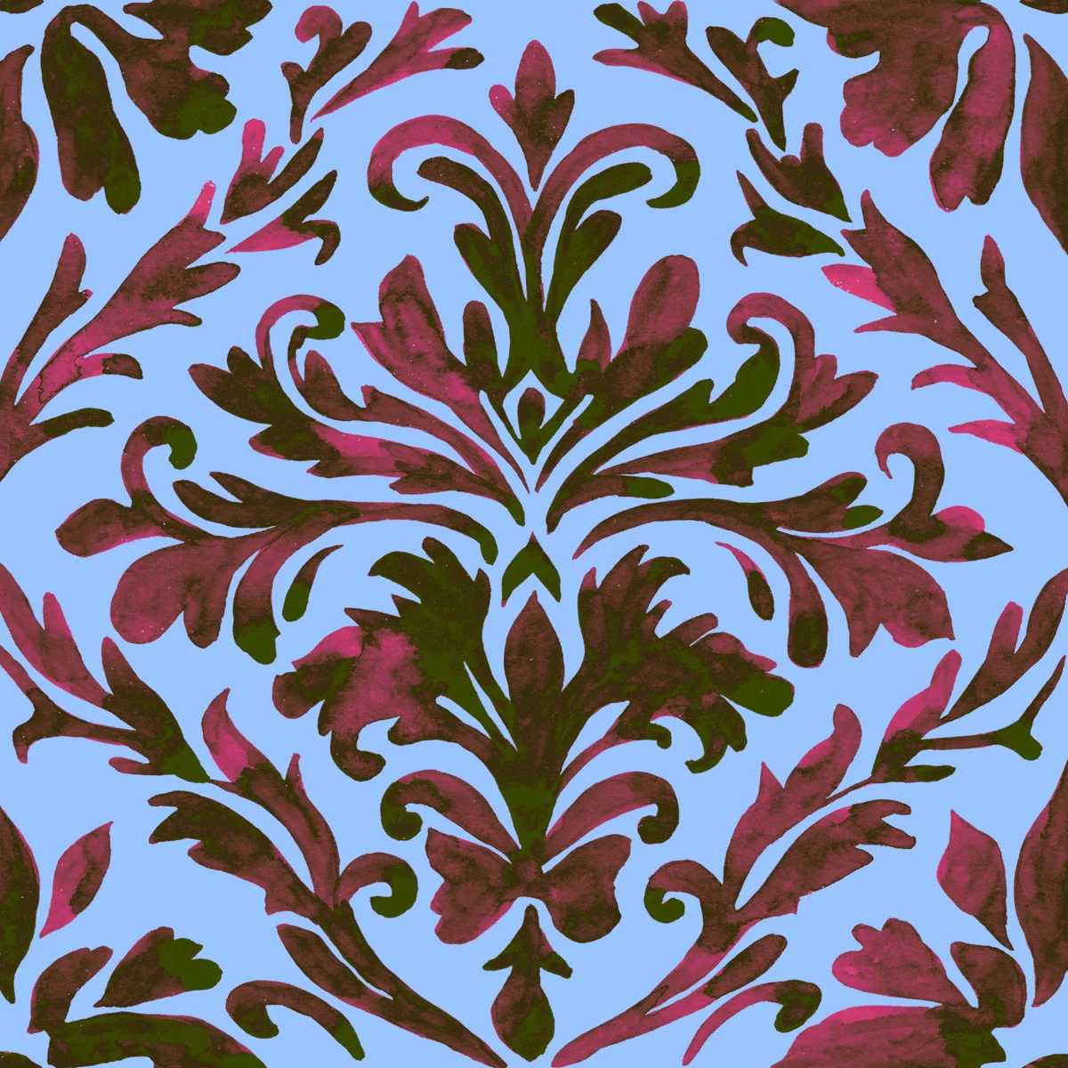 Mulberry Scroll Neoprene Mahjong Mat