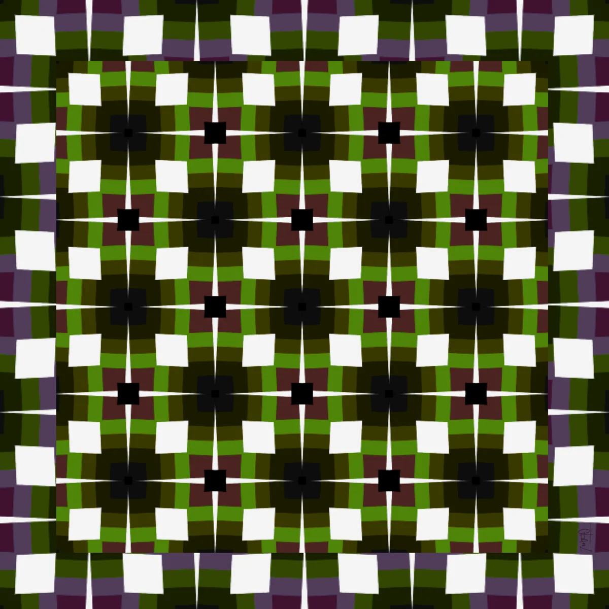 Black Tie Plaid OHBoN Studios Artist Mahjong Mat