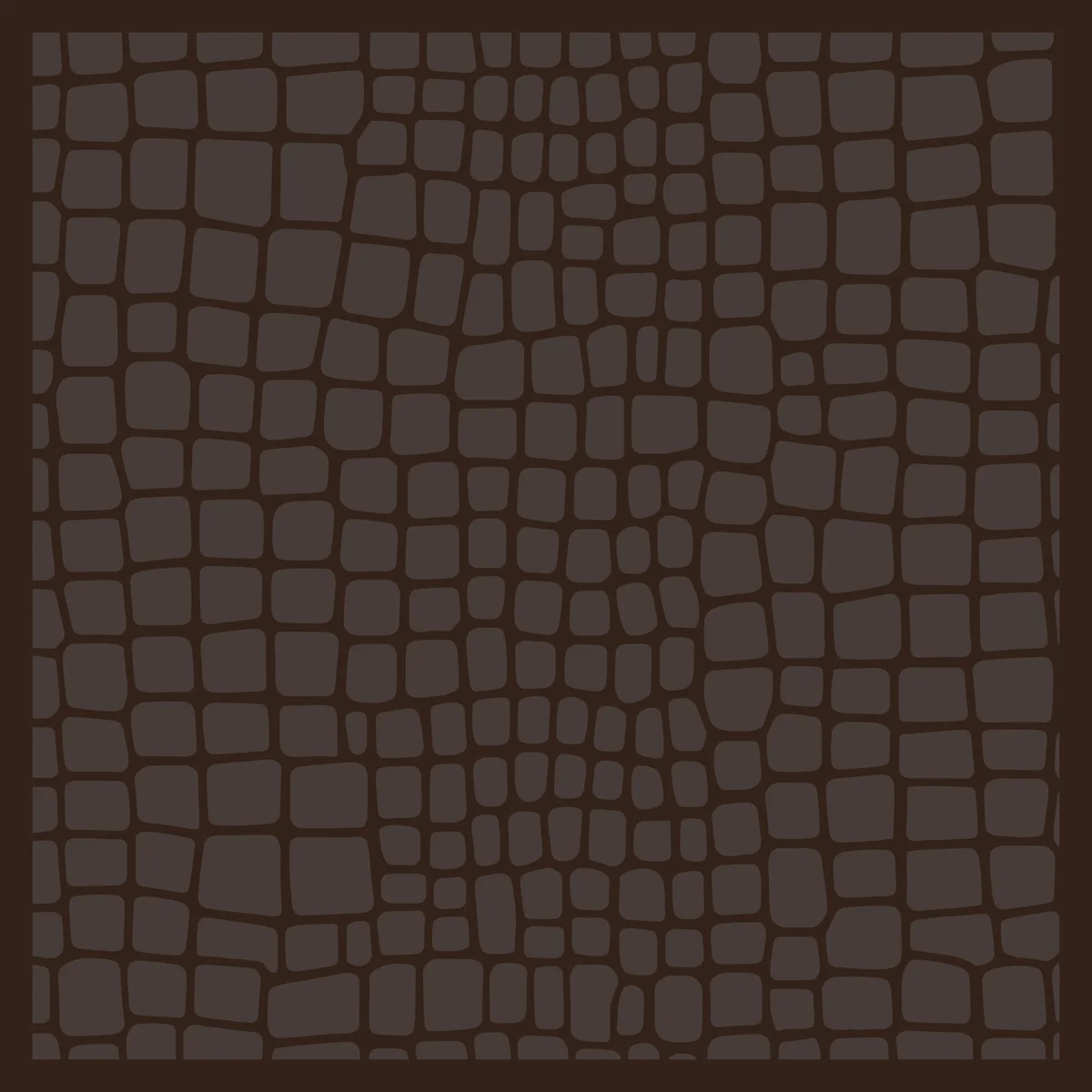 Chocolate Gator Leatherette Mahjong Mat