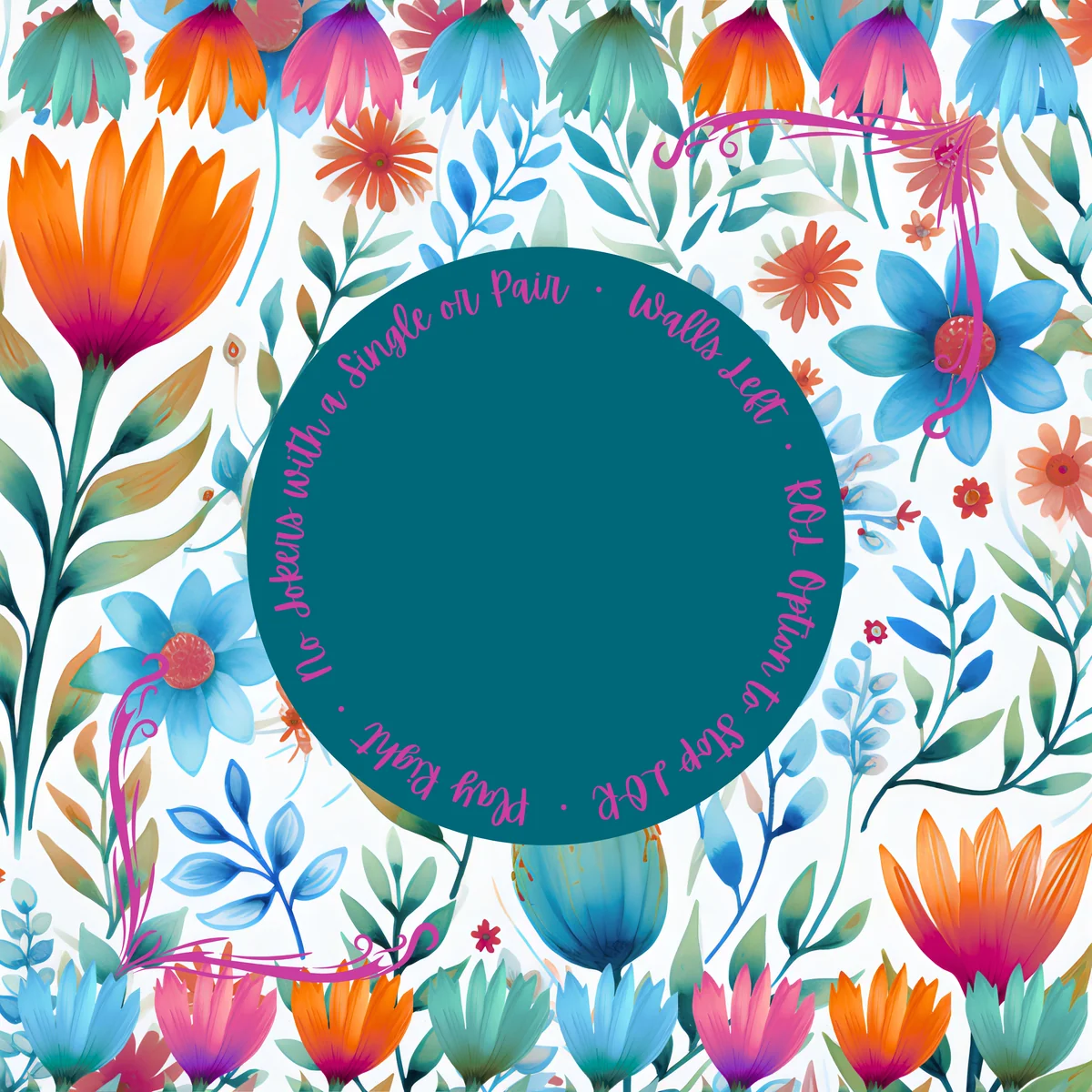 Pop Bloom with Directions Mahjong Mat