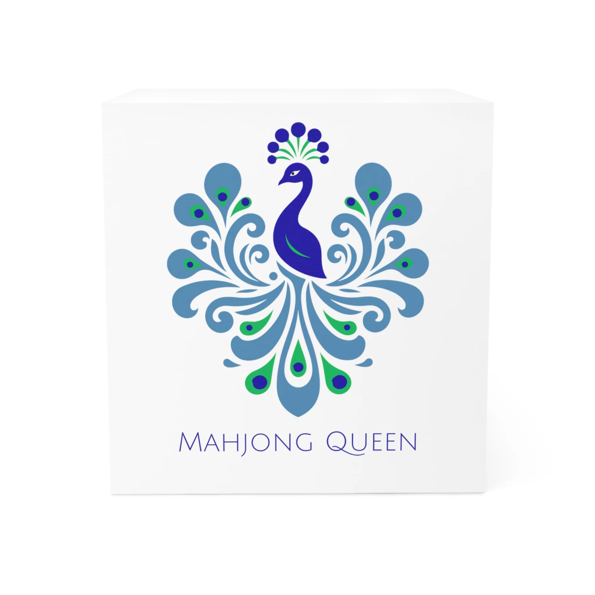 Mahjong Queen Note Cube, Desk Organizer, Gift for Mahjong Lovers