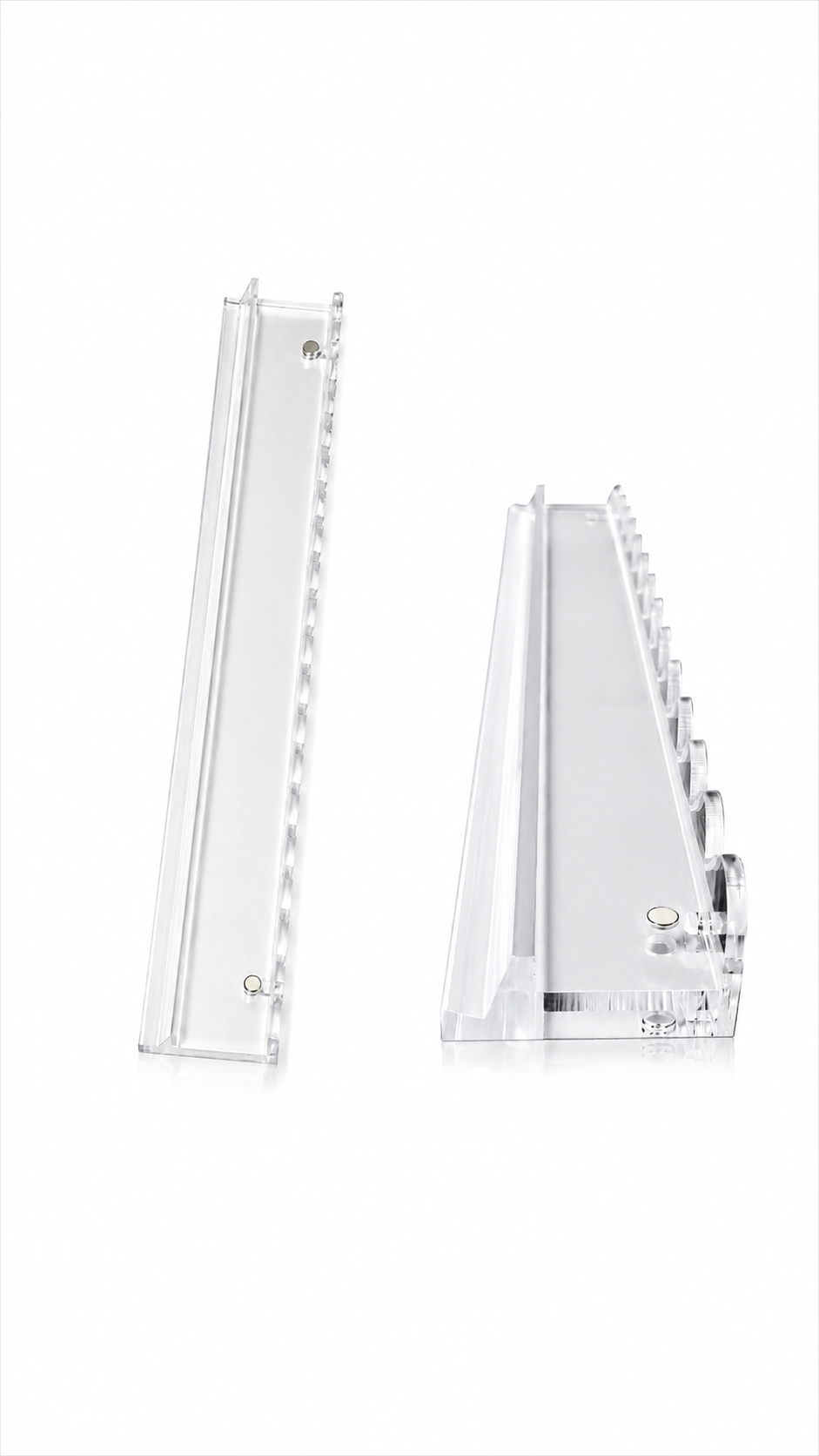 20'’ Clear Racks w/ Magnetic Pushers