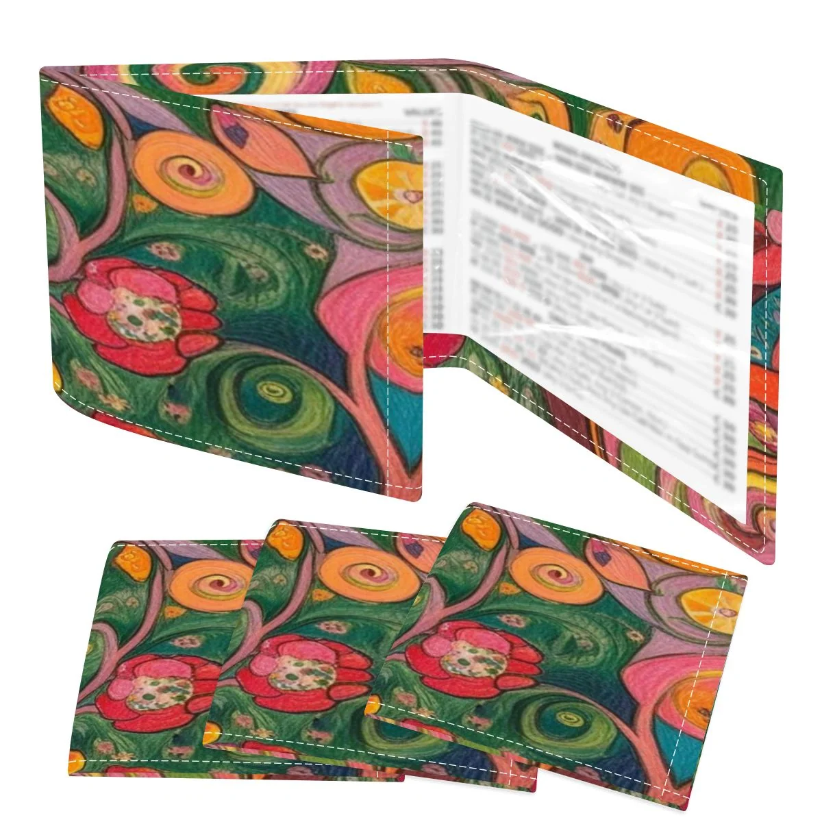 Klimt Watercolor 4 Mahjong Card Holder with Line Finder 1