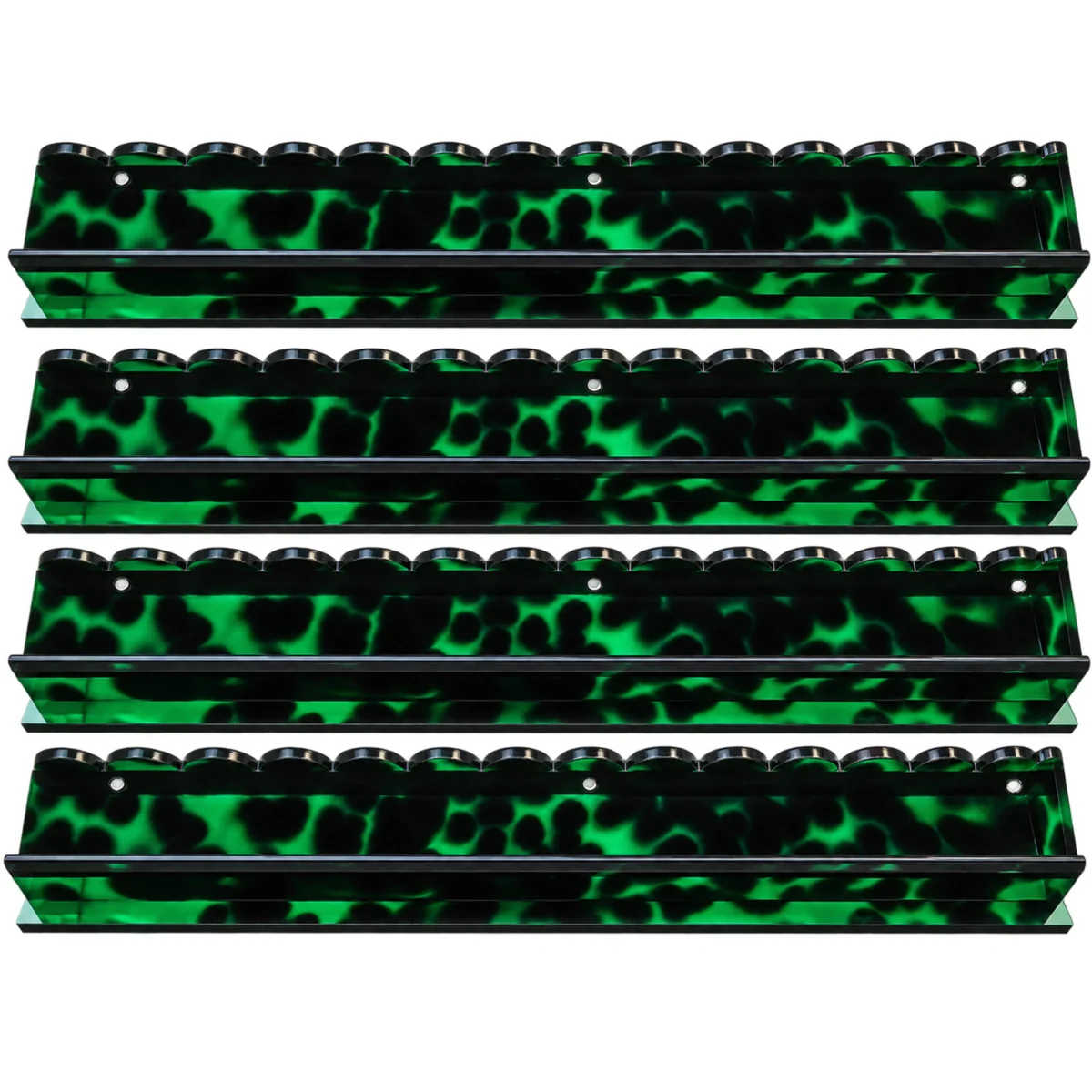 20" Luxury Handmade Tortoise Shell Acrylic Mahjong Magnetic Rack and Pushers