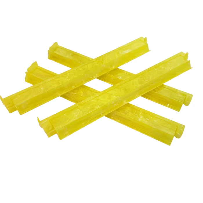 Limoncello Yellow & White Mahjong Racks & Pushers – Set of 4 | 18.5"