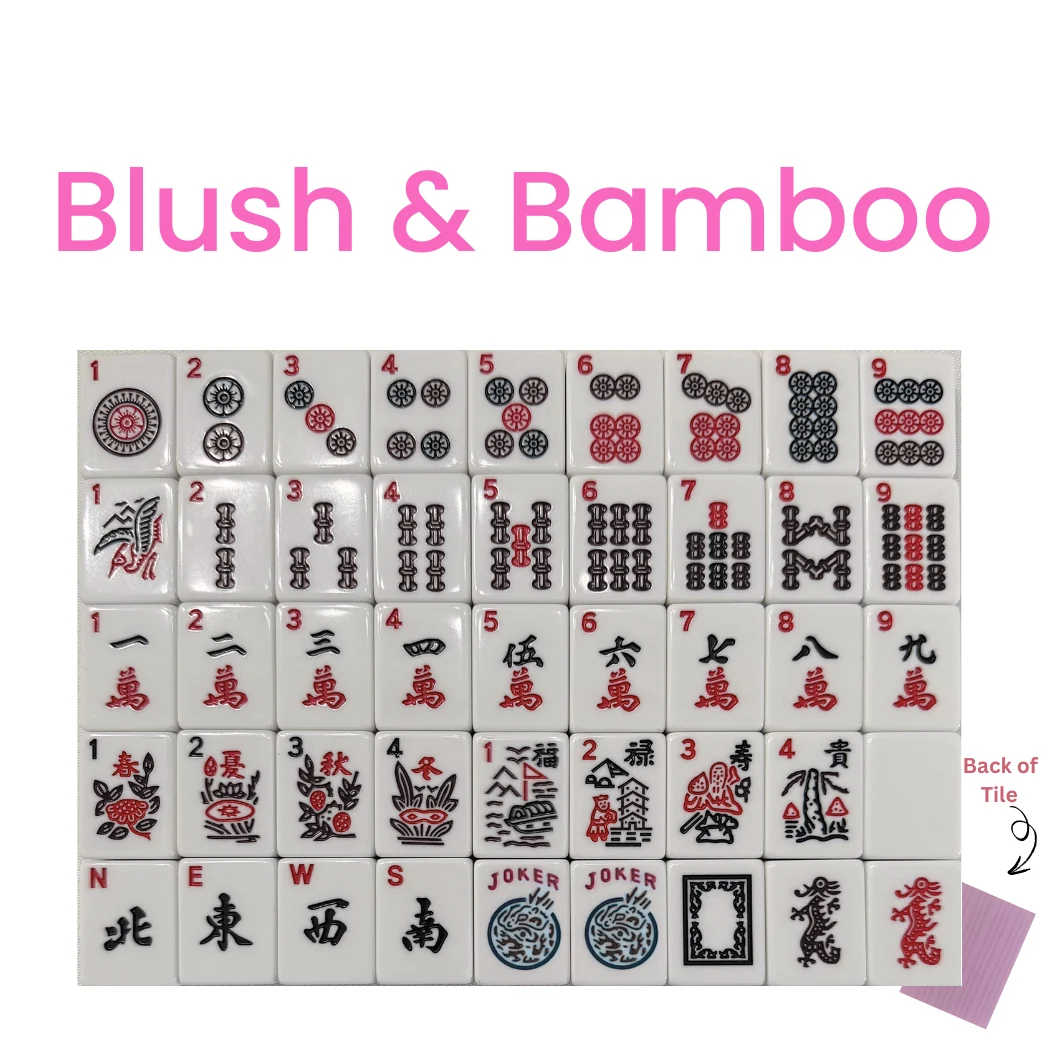 Mahjong Studios β Blush & Bamboo American Mahjong Tile Set (166 Tiles)