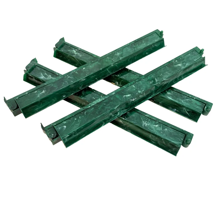 Green Jade Mahjong Racks & Pushers – Set of 4 | 18.5"