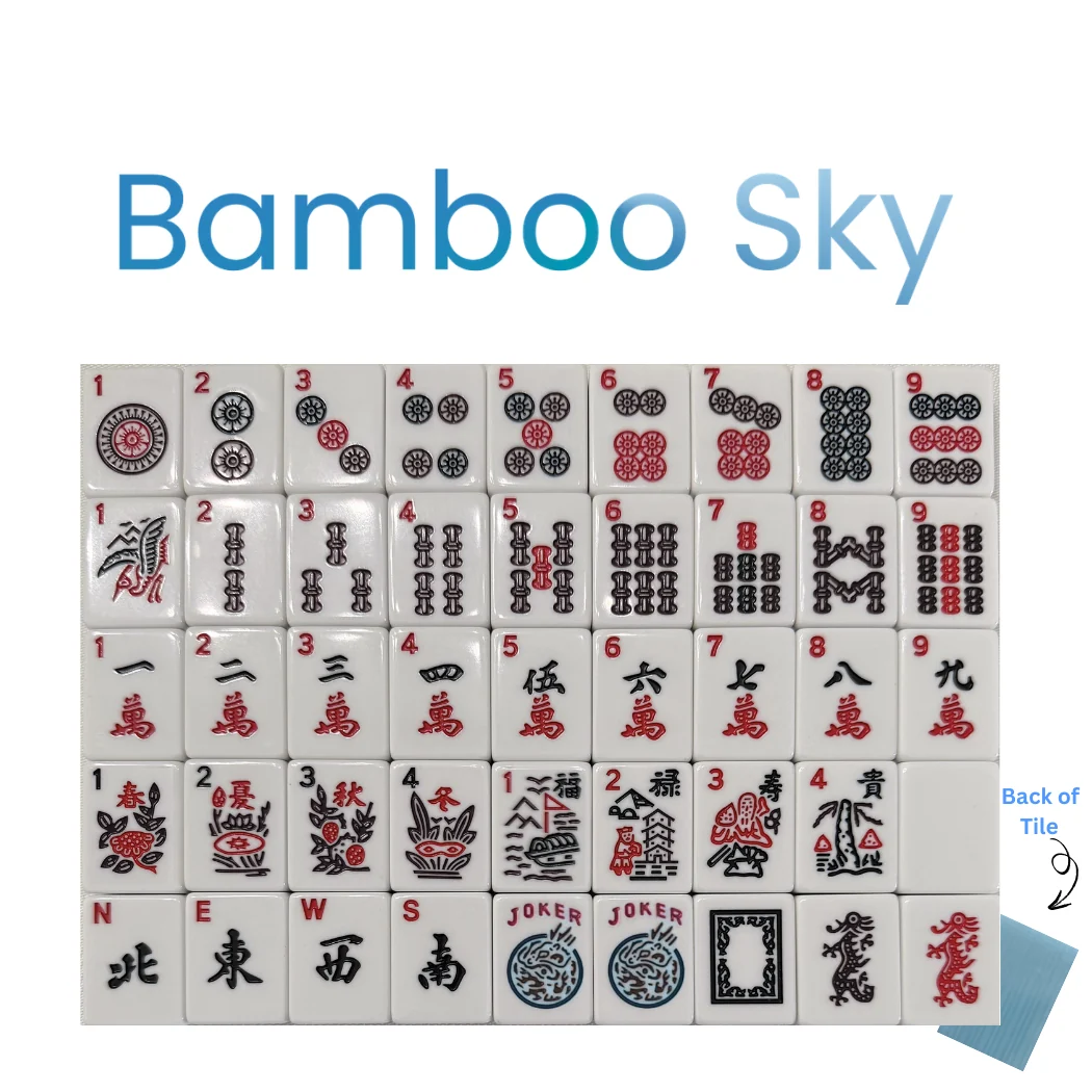 Mahjong Studios β Bamboo Sky American Mahjong Tile Set (166 Tiles)
