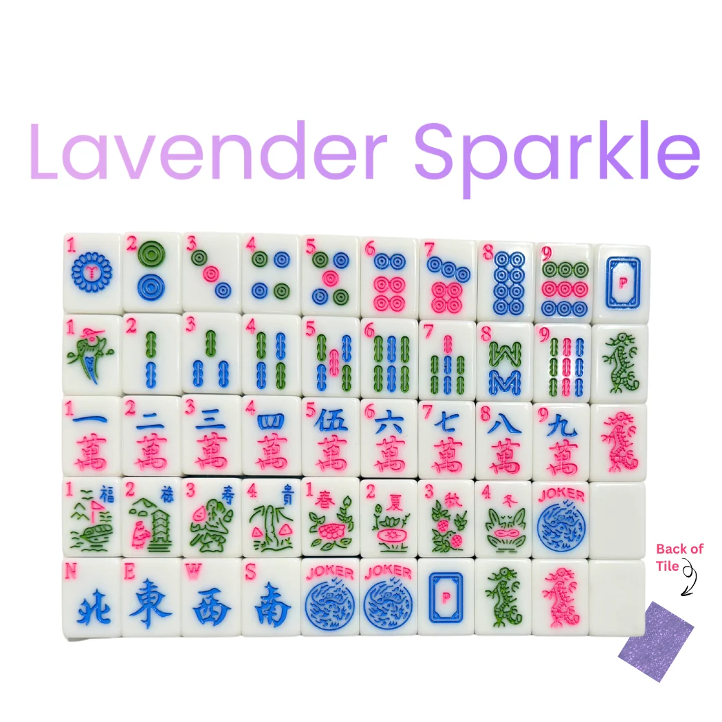 Lavender Sparkle - Mahjong Tiles – American Mahjong Tile Set (166 Tiles) Violet Purple Lavender Sparkle