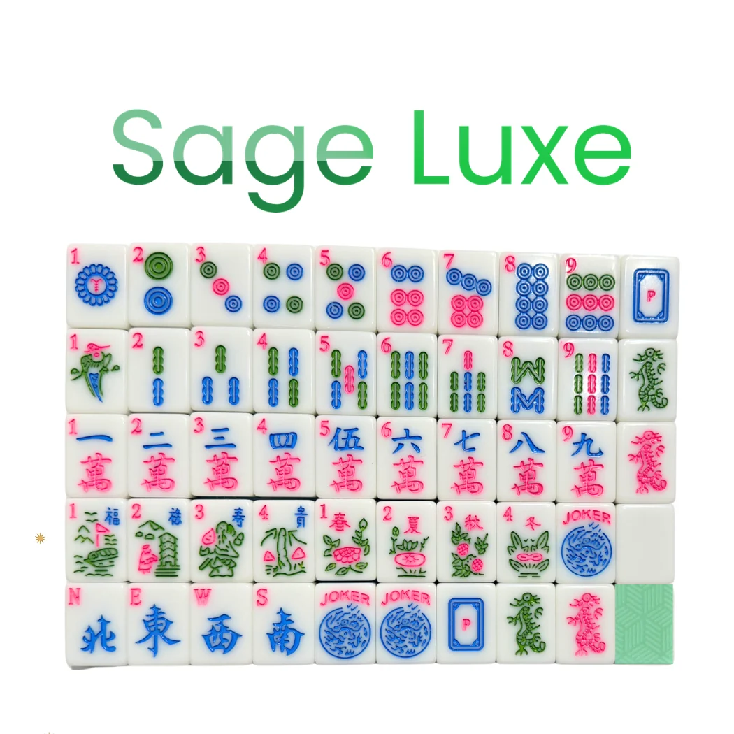Mahjong Studios – American Mahjong Tile Set Green Tiles - Sage Luxe