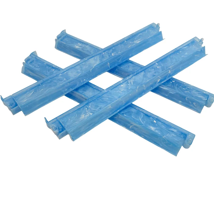 Blue Lace Translucent Mahjong Racks & Pushers – Set of 4 | 18.5"