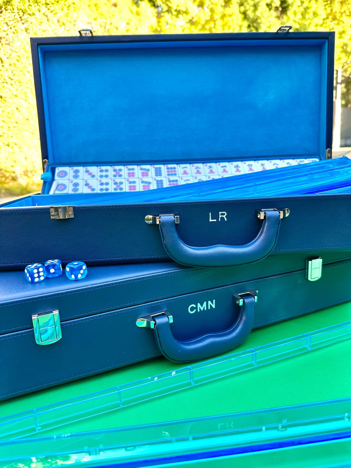 Classic Luxury Mahjong Set comes with personalized MONOGRAM