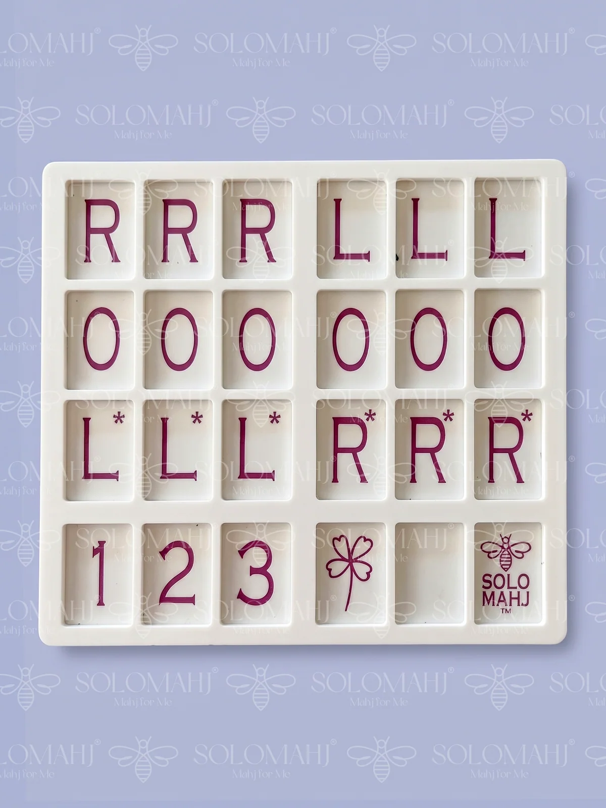 SoloMahj Clover Board – Solitaire Mahjong for Traditional Tiles Pink
