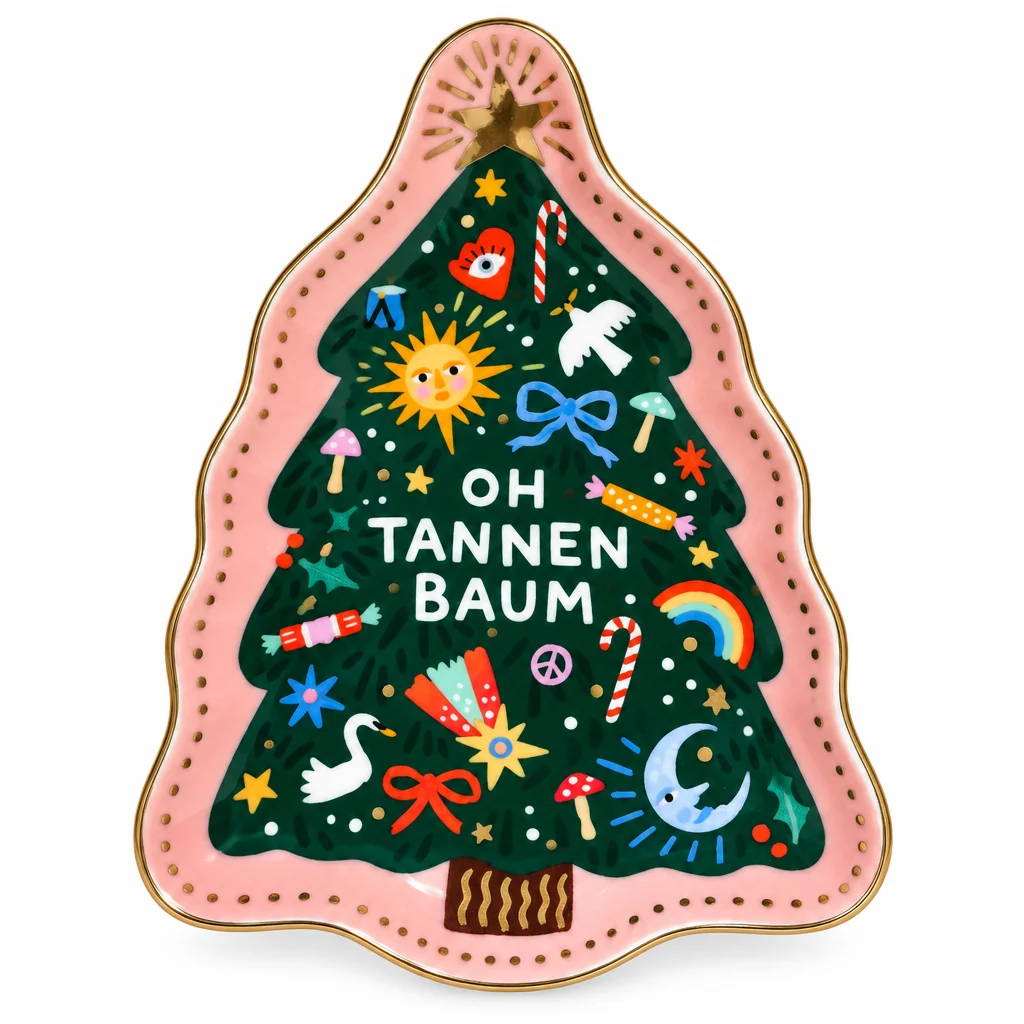 Tannenbaum Christmas Tree Porcelain Mahjong Dice Dish