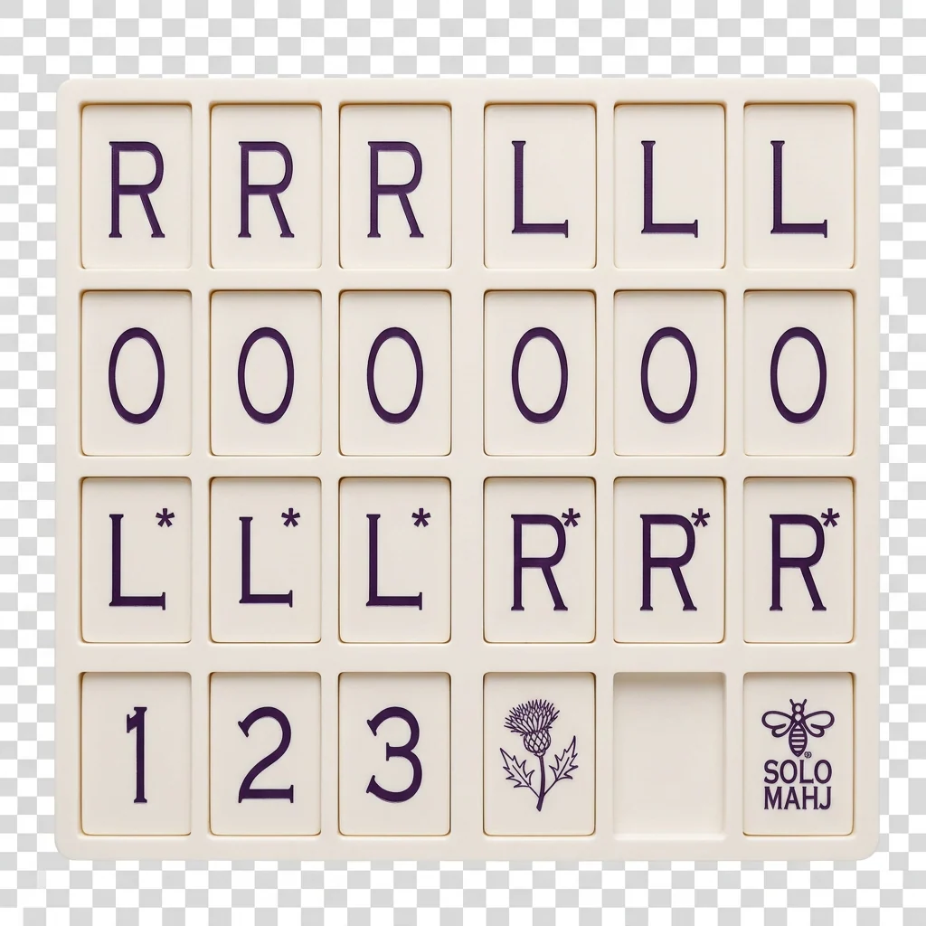 SoloMahj Thistle Solo Mahjong Board for Extra-Large Tiles – Purple