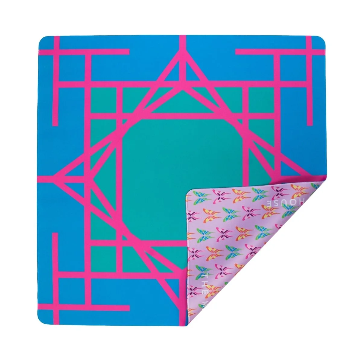 Teal Garden Double-Sided Mahjong Mat