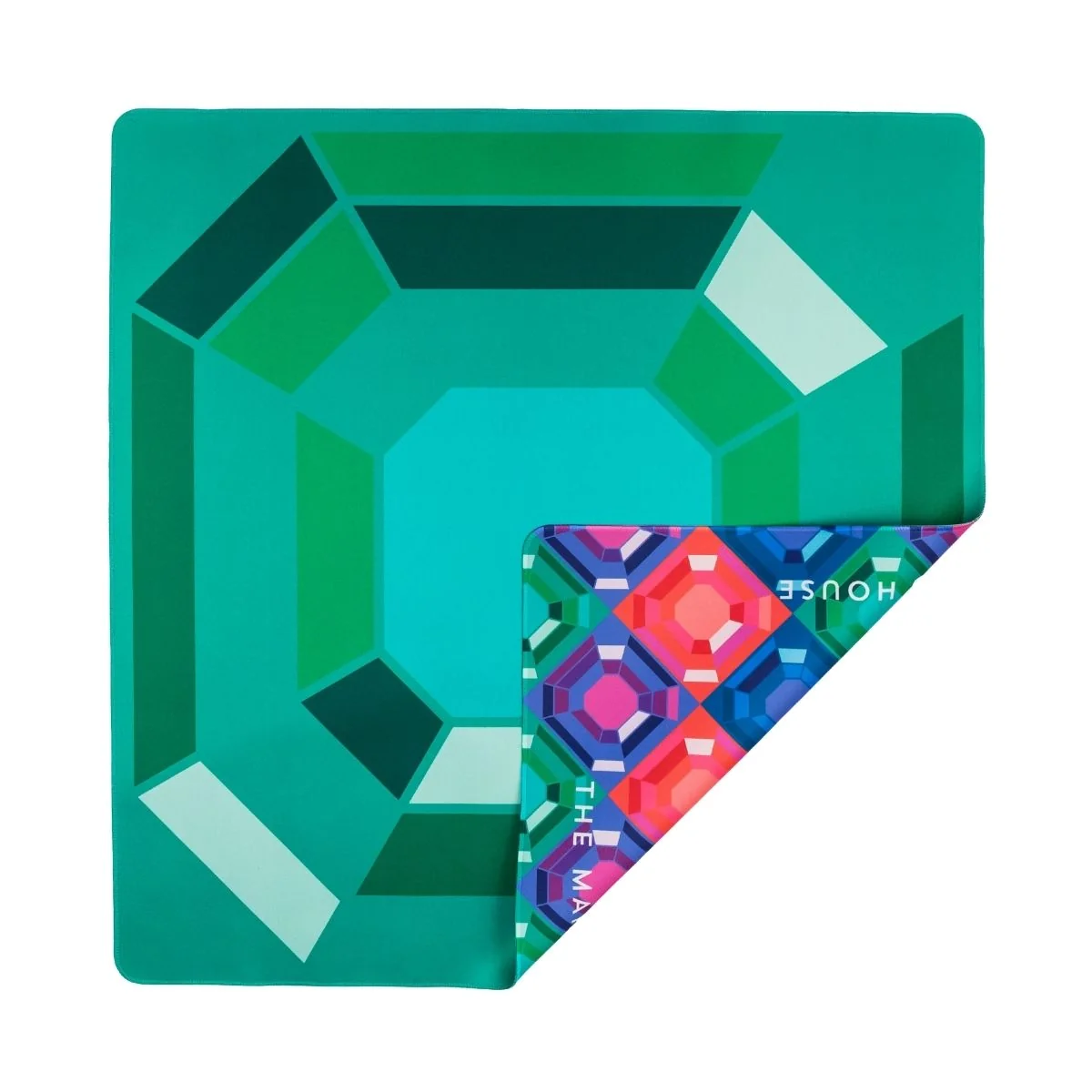 Emerald Gem Double-Sided Travel Mahjong Mat