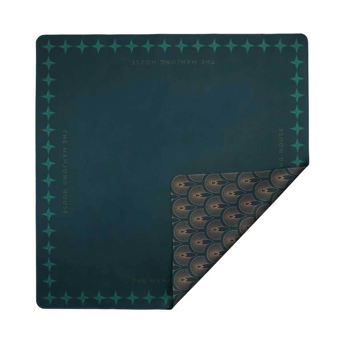 Deco Deep & Gold Double-Sided Mahjong Mat