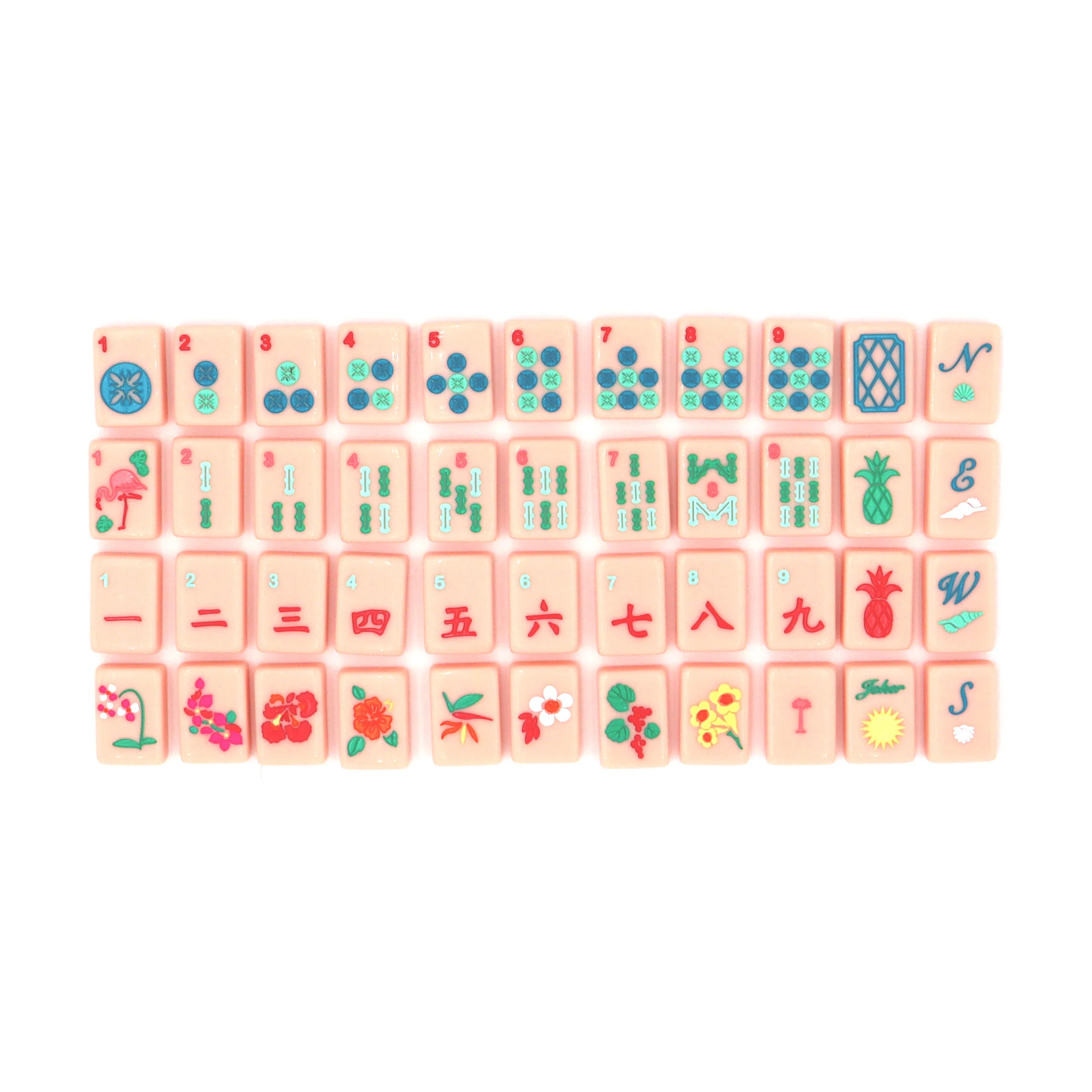 Pink Island Mahjong Tiles (40% off in cart, final sale)