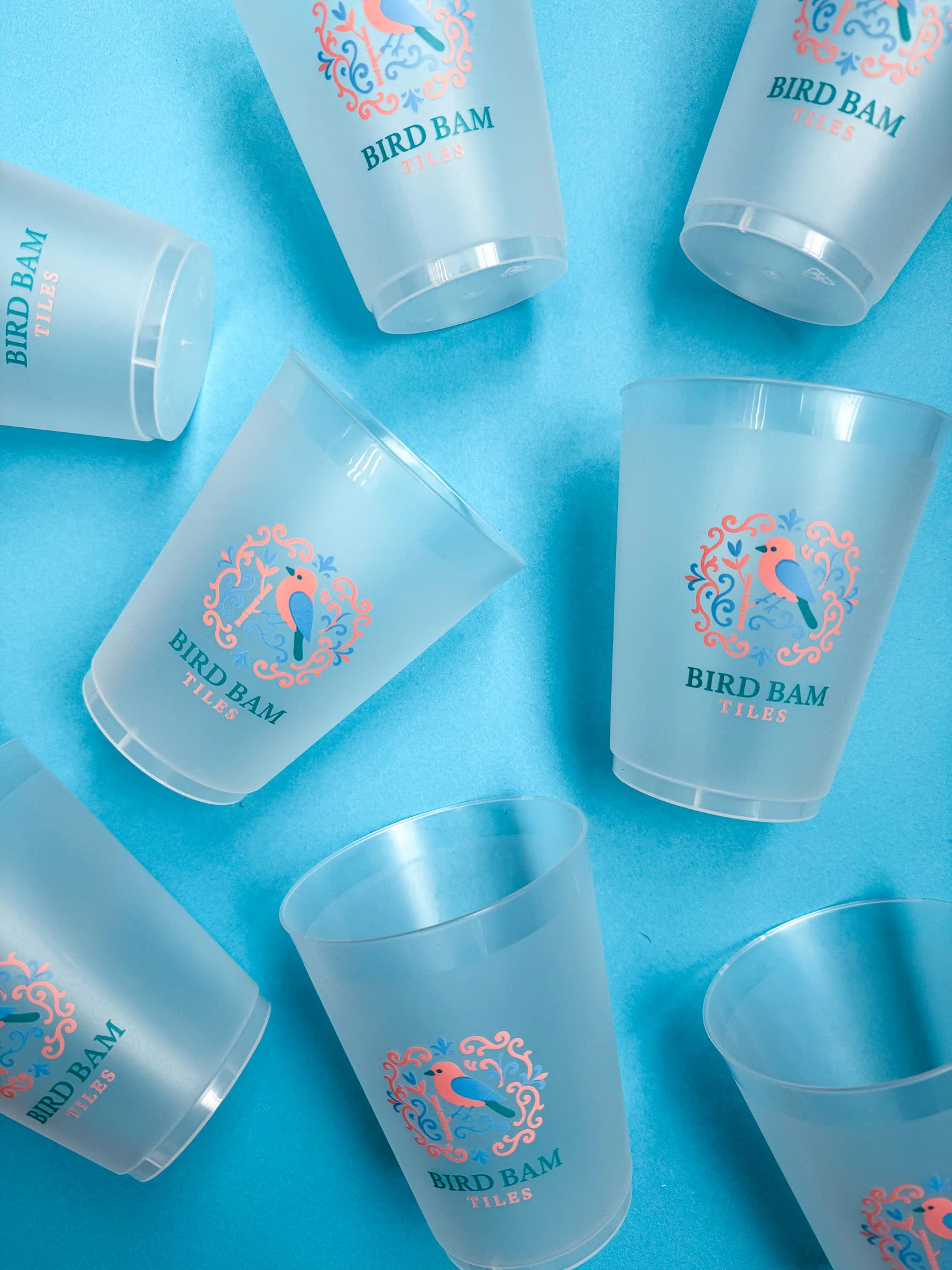 Bird Bam Tiles 16oz Reusable Cups