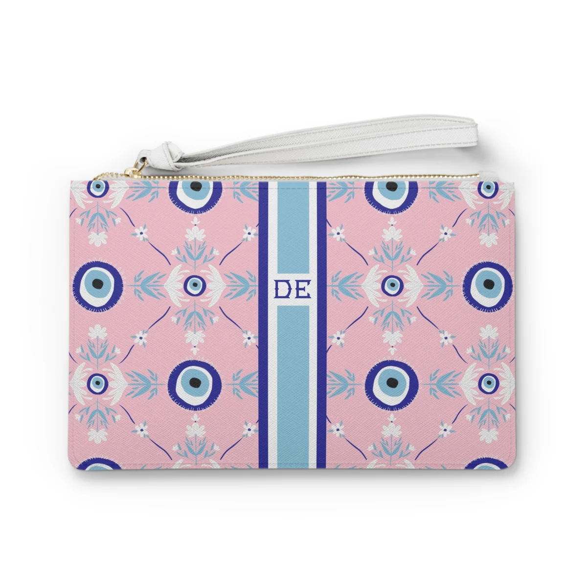 Evil Eye Striped Monogrammed Mahjong Card Holder