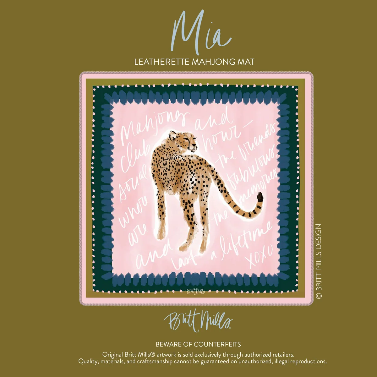 Mia Leatherette Mahjong Mat