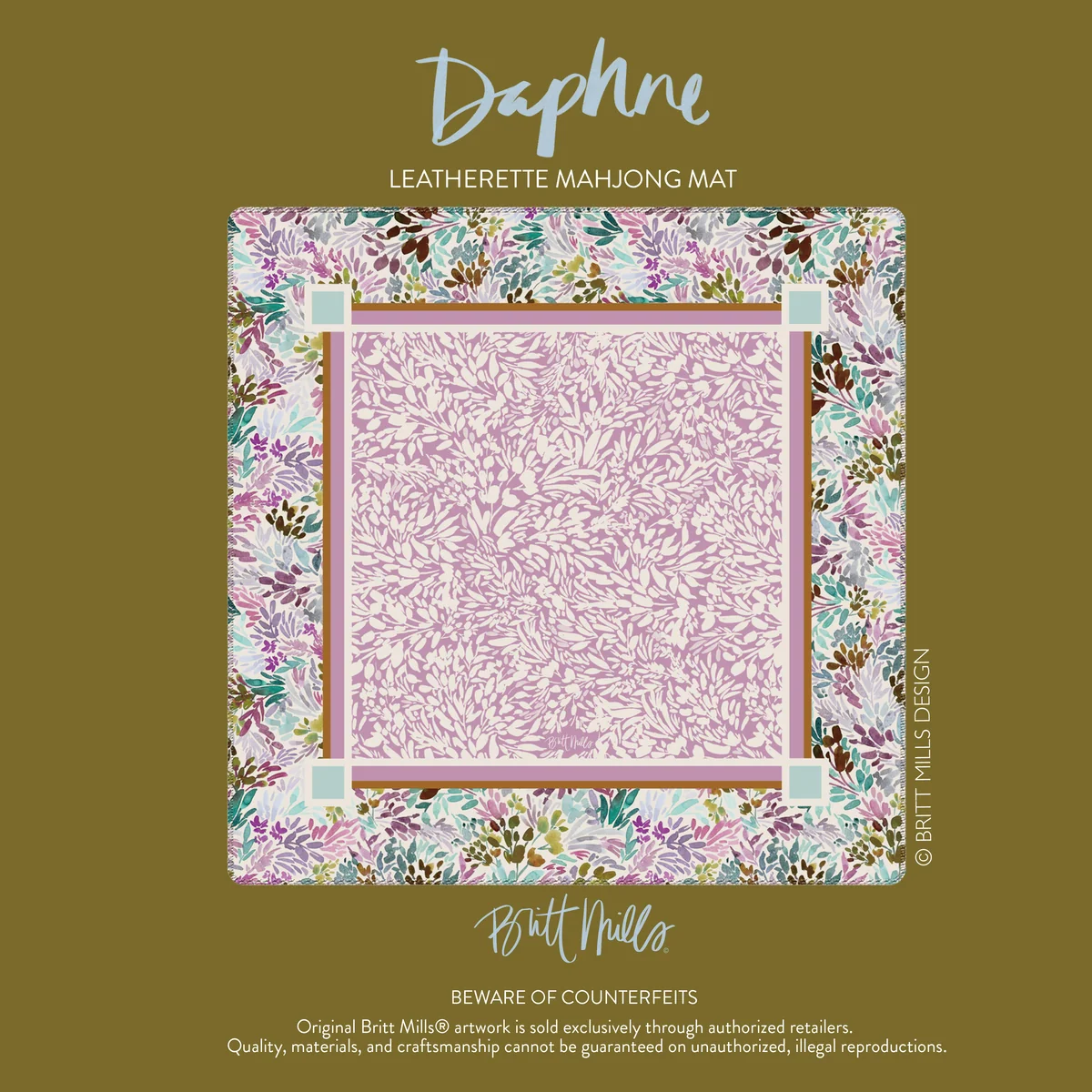 Daphne Leatherette Mahjong Mat