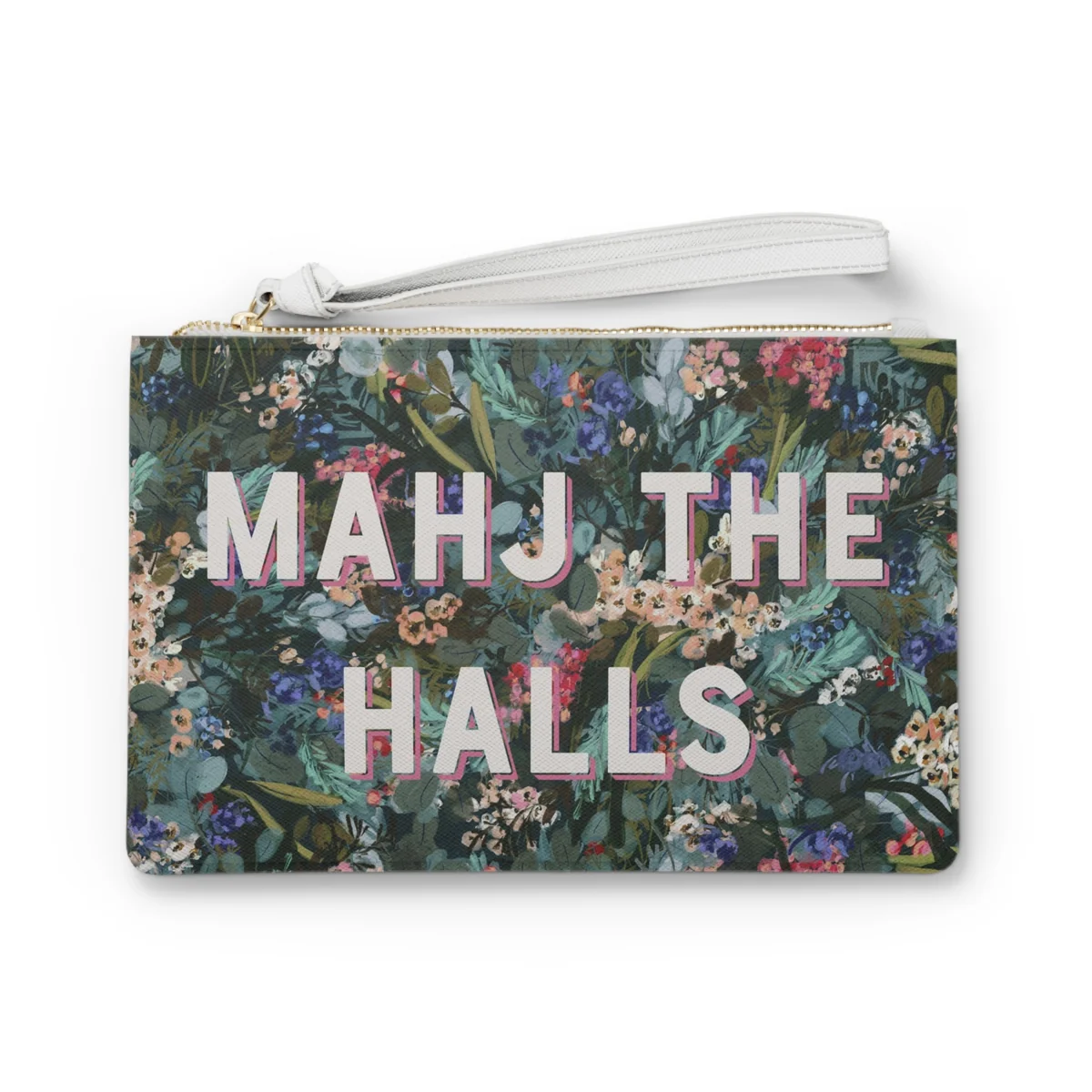 Mahj the Halls Holiday Mahjong Card Holder in Winter Berry