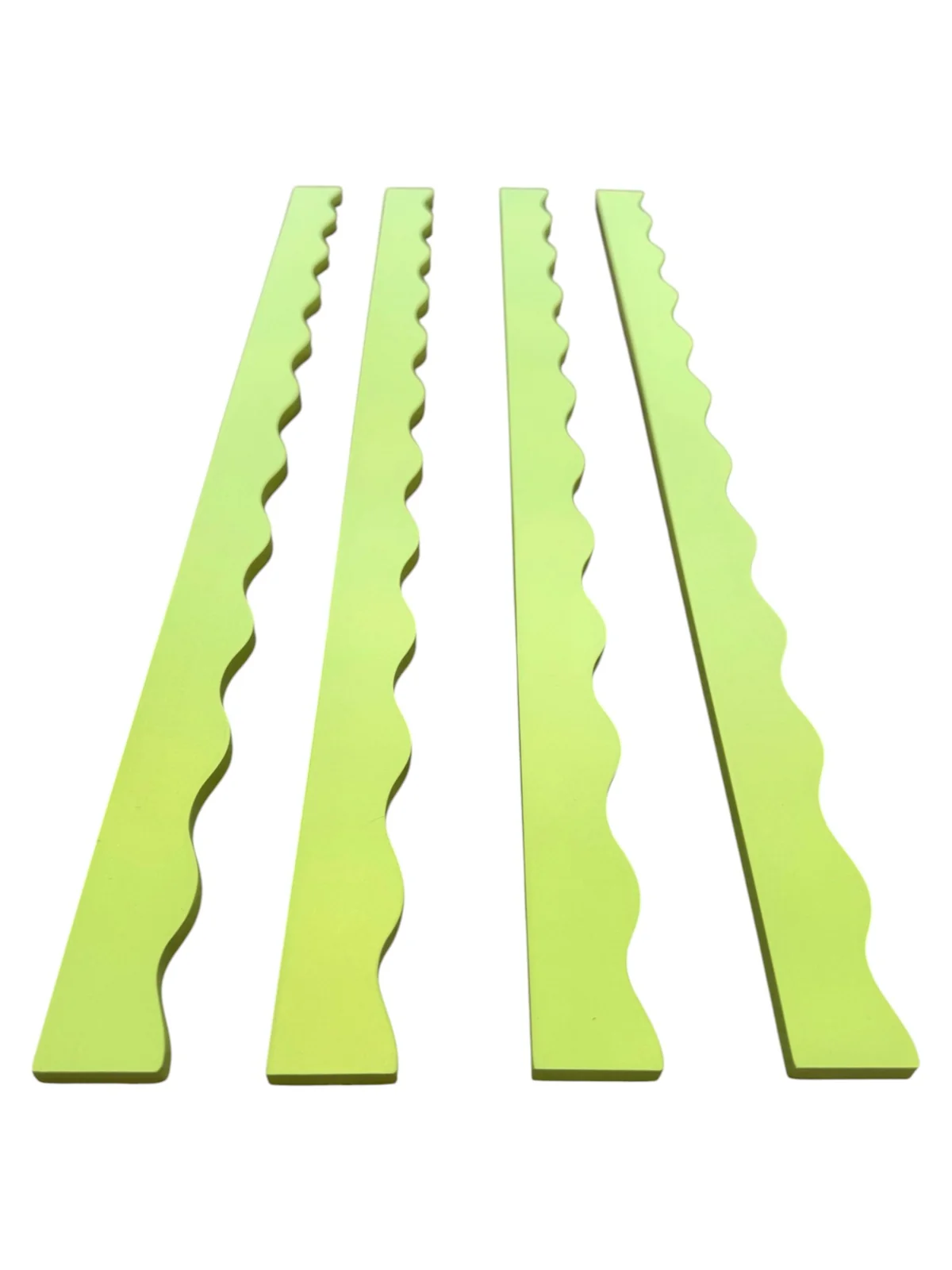 Wavy Mahjong Rack Pusher Set - Chartreuse