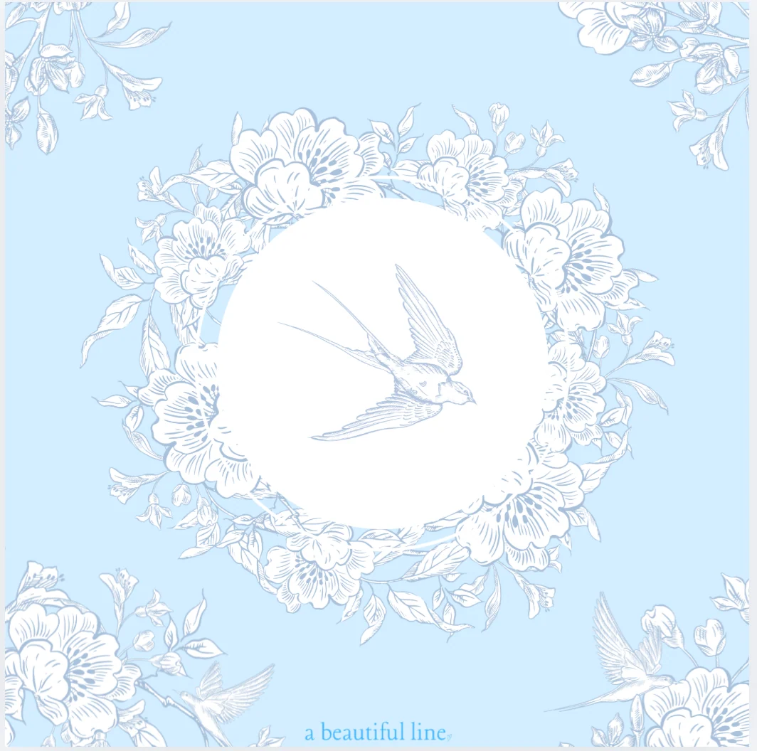 Blue Sparrow Mat