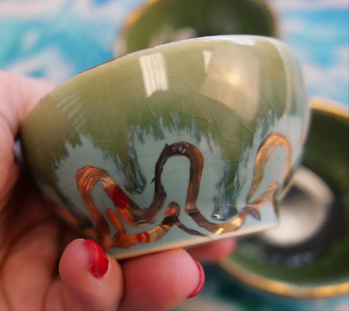 22k Gold Luster Dainty Lady Snack Bowls - SET of 4