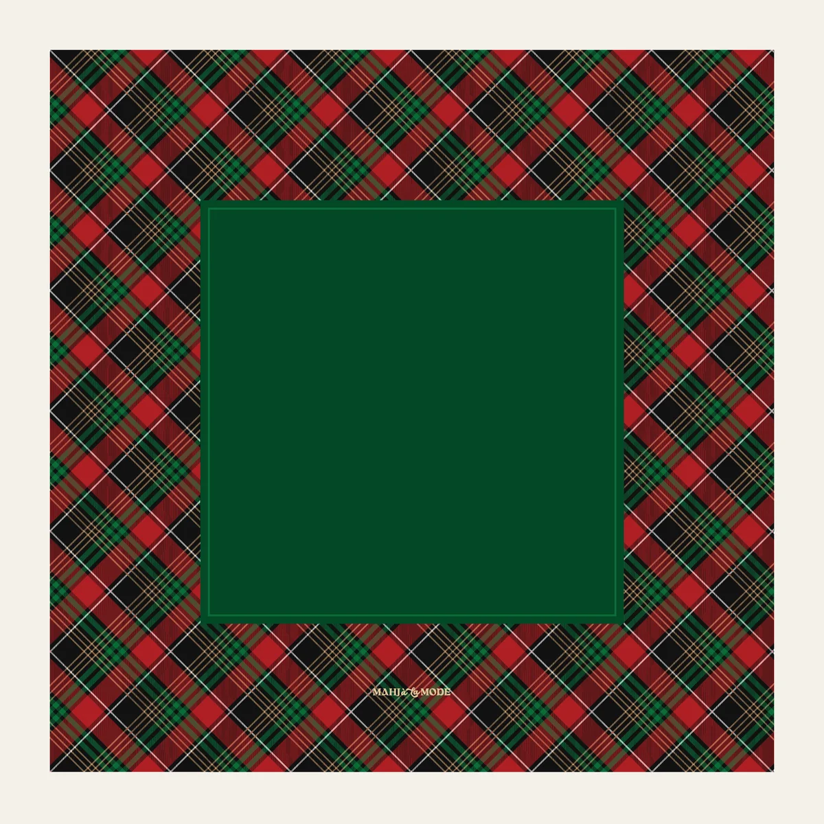 Holiday Plaid Mat - Green Tartan