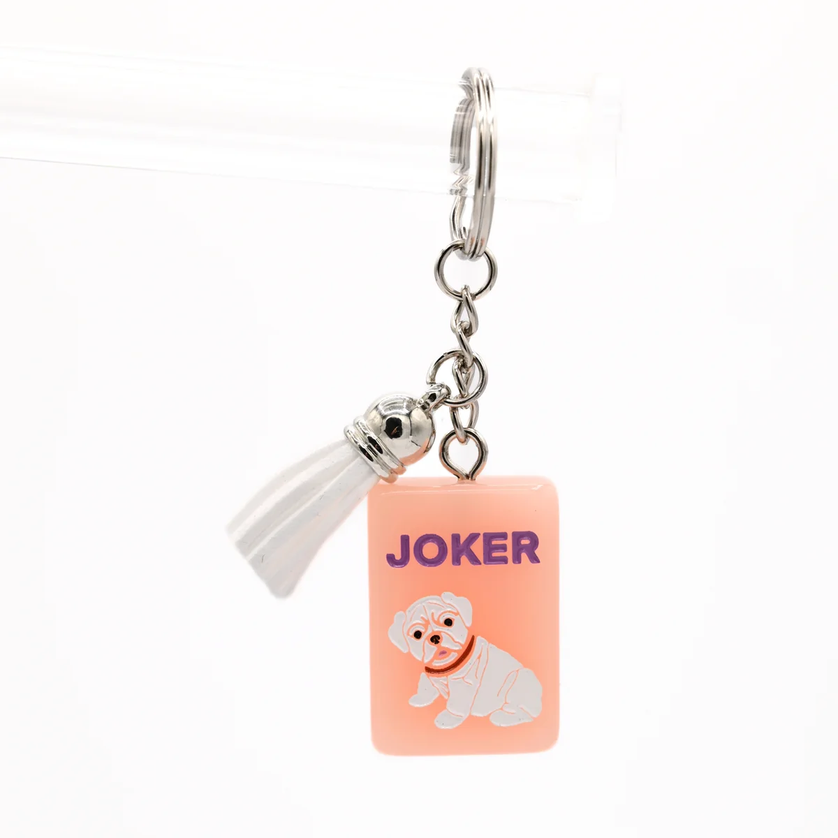 Mahjong Tile Keychain Georgia Bulldog Joker