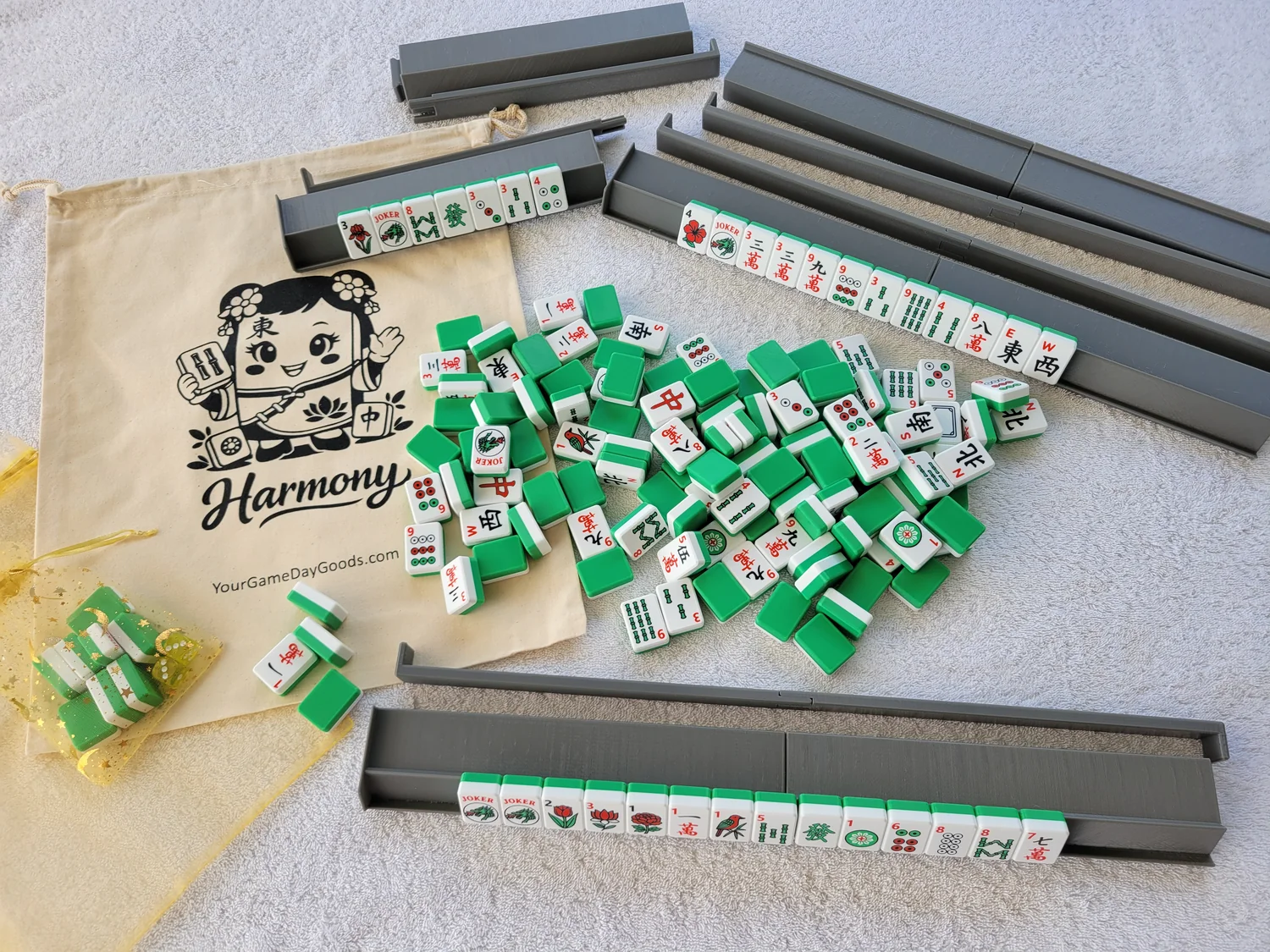Harmony Full Size 3D Printed Mah Jongg Tile Sets