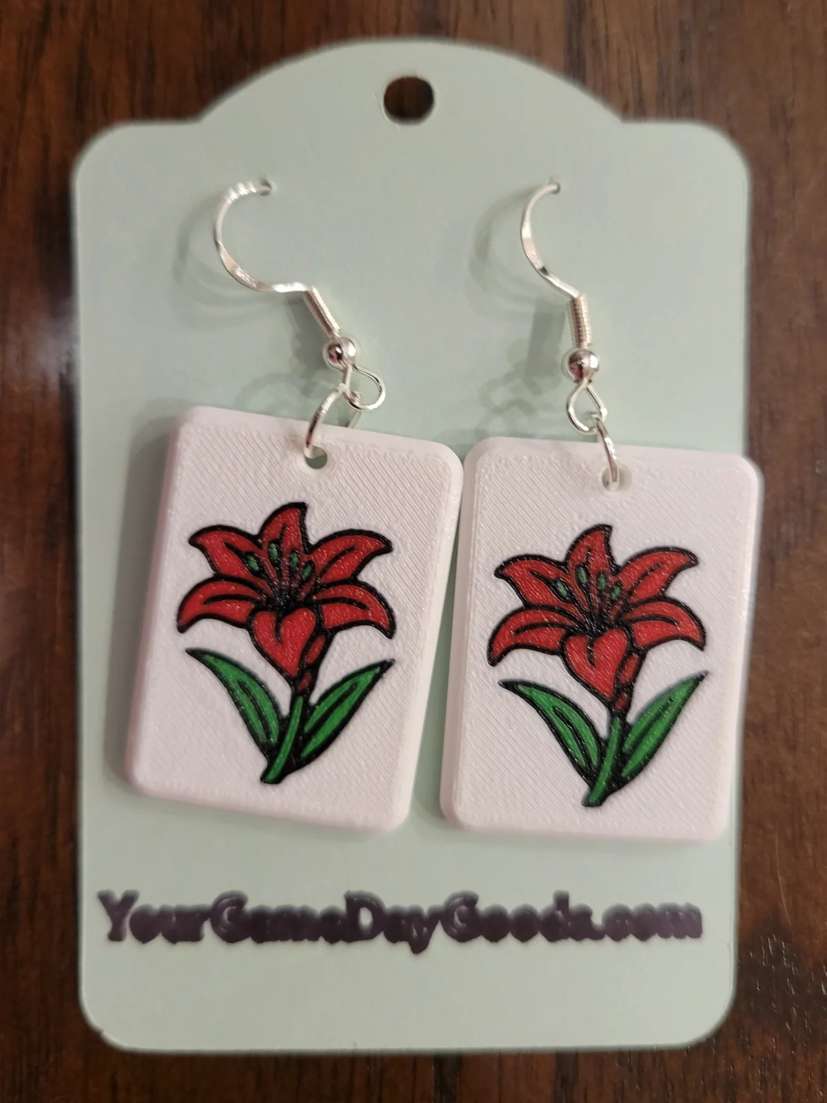 Mah Jongg Tile Earrings - Lily