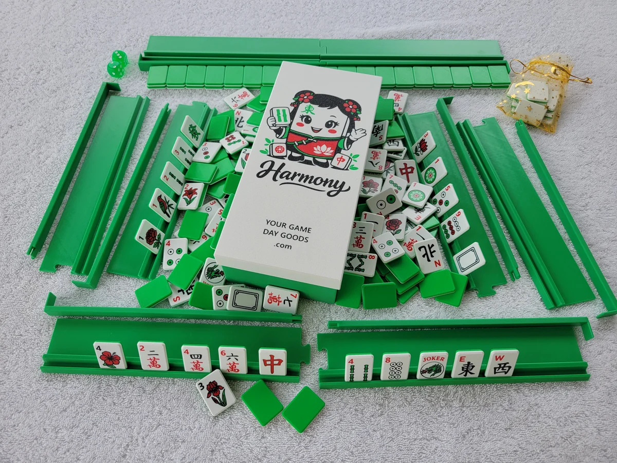 Harmony 3D Printed Compact Mah Jongg Travel Set -  Green