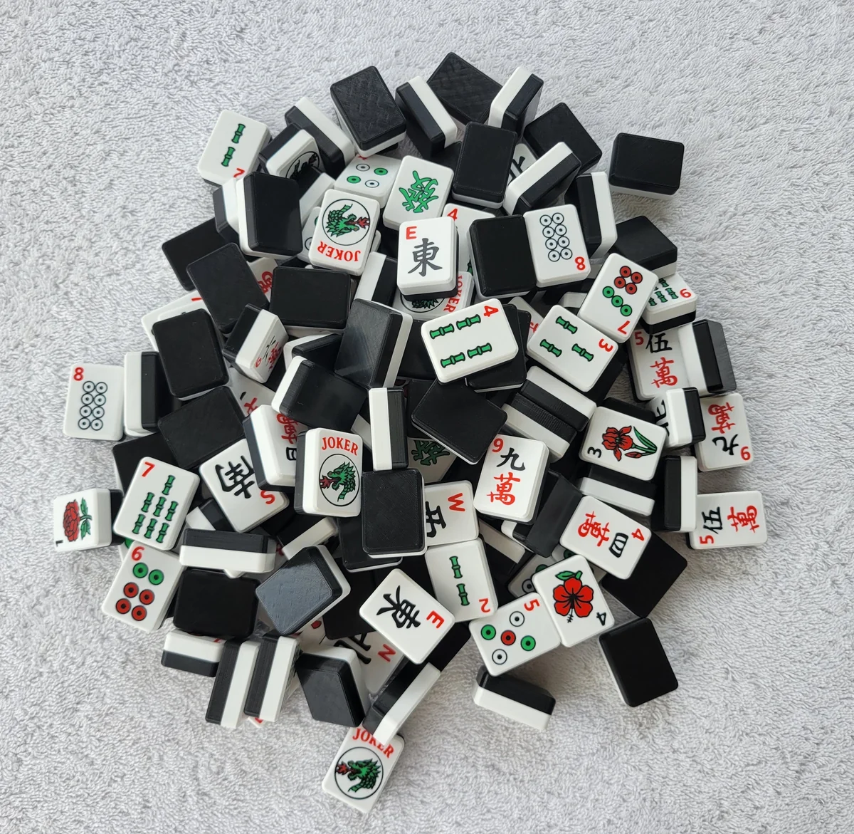 Harmony 3D Printed Full Size Mah Jongg Travel Tiles - Black