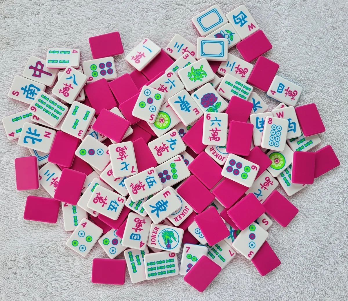 Harmony 3D Printed Compact Mah Jongg Travel Tiles - Magenta