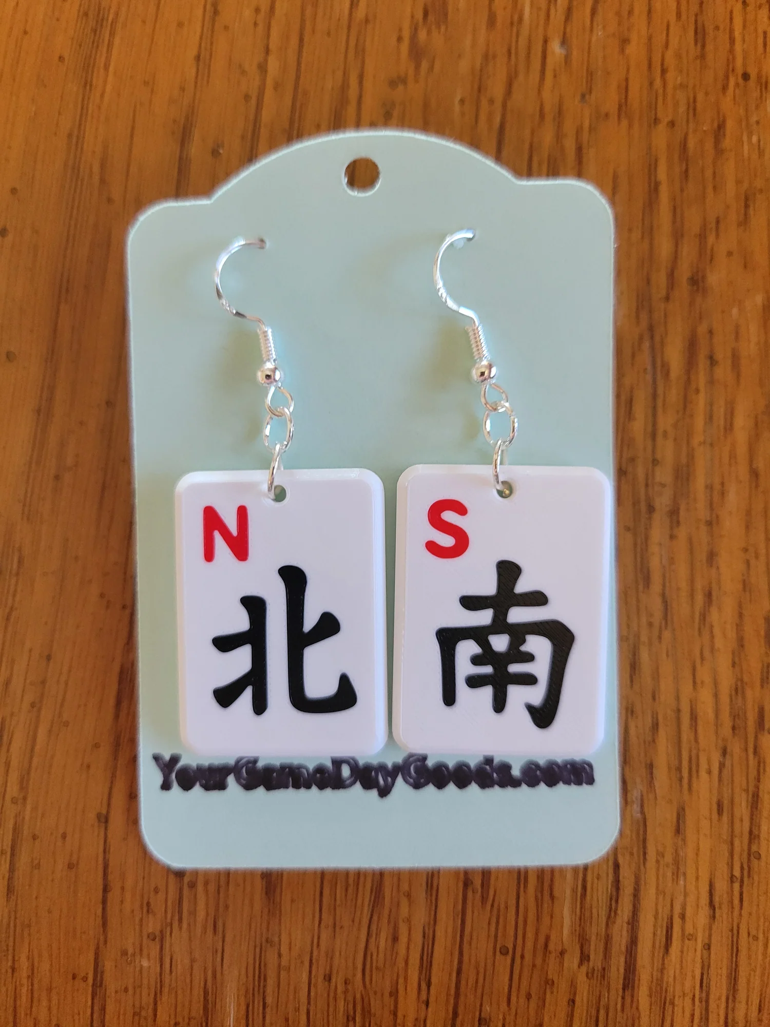 3D Printed Mah Jongg Earrings