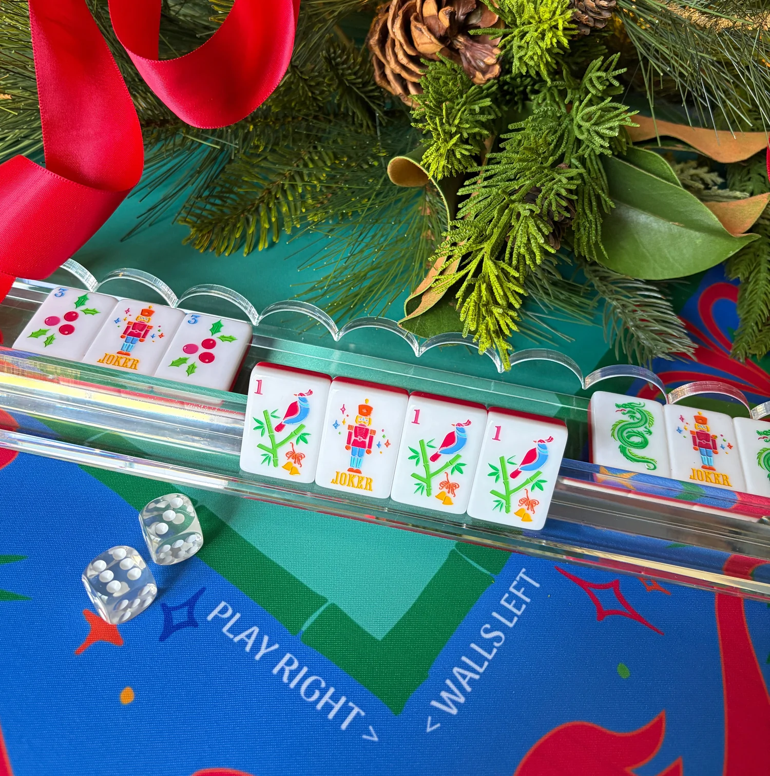 Engraved & Painted Mahjong Tiles