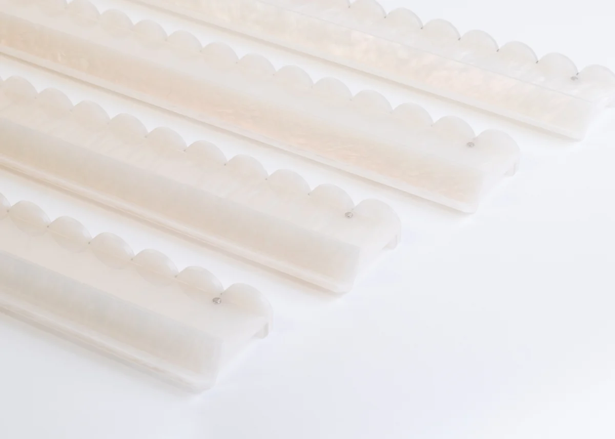 Iridescent Opal Scalloped Acrylic Racks